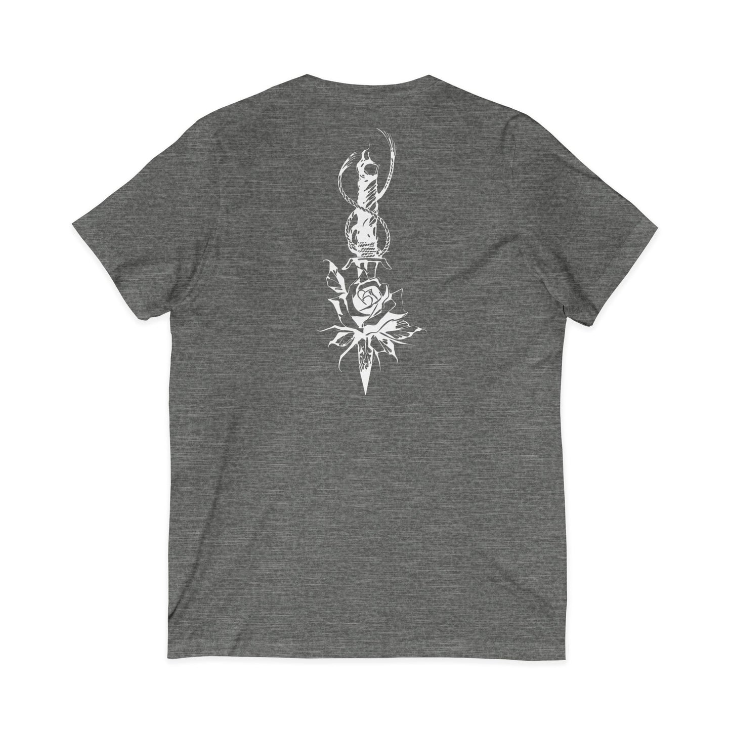 Men's 'Rose & Dagger' V-Neck T-Shirt