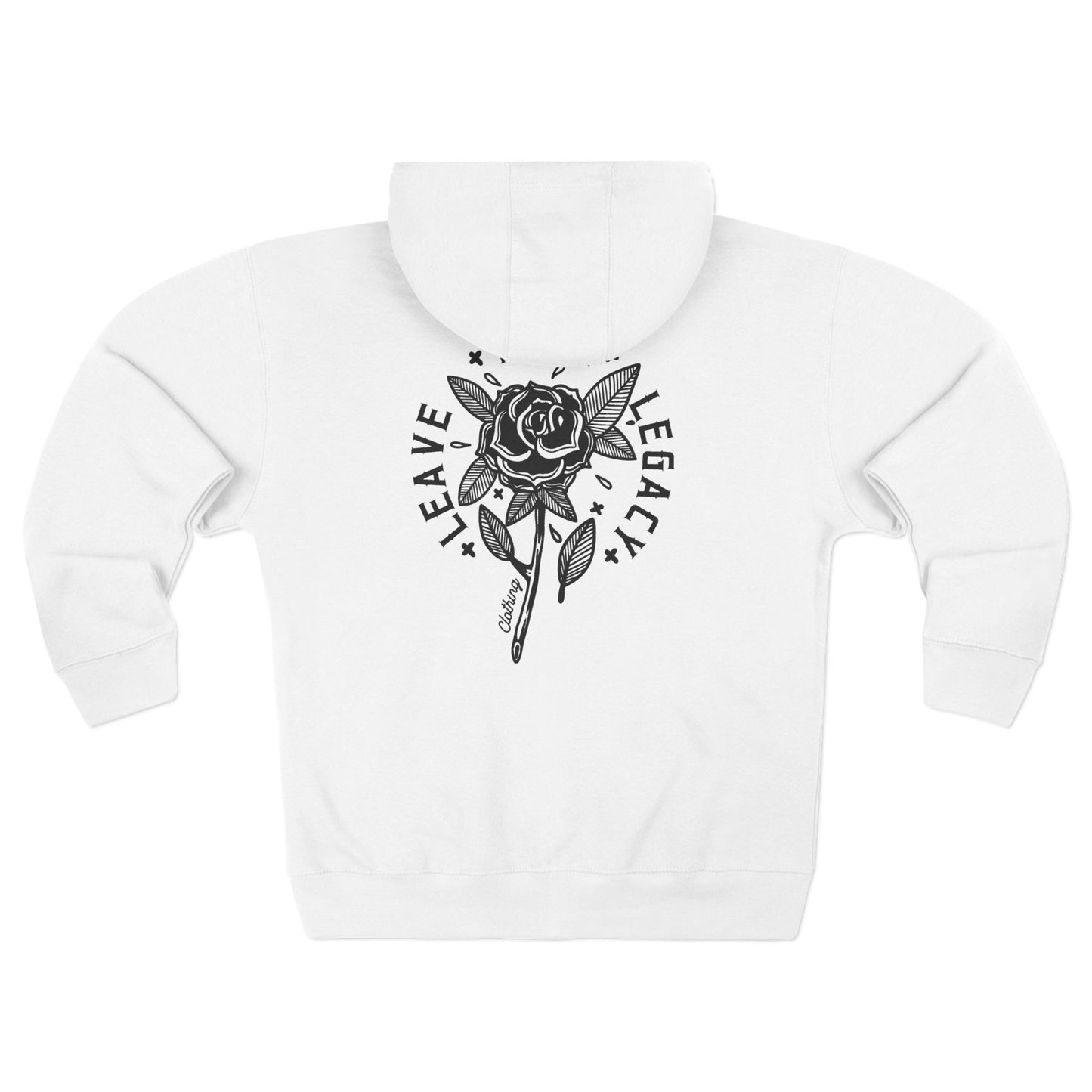 Unisex 'Rose Stem' Zip Hoodie