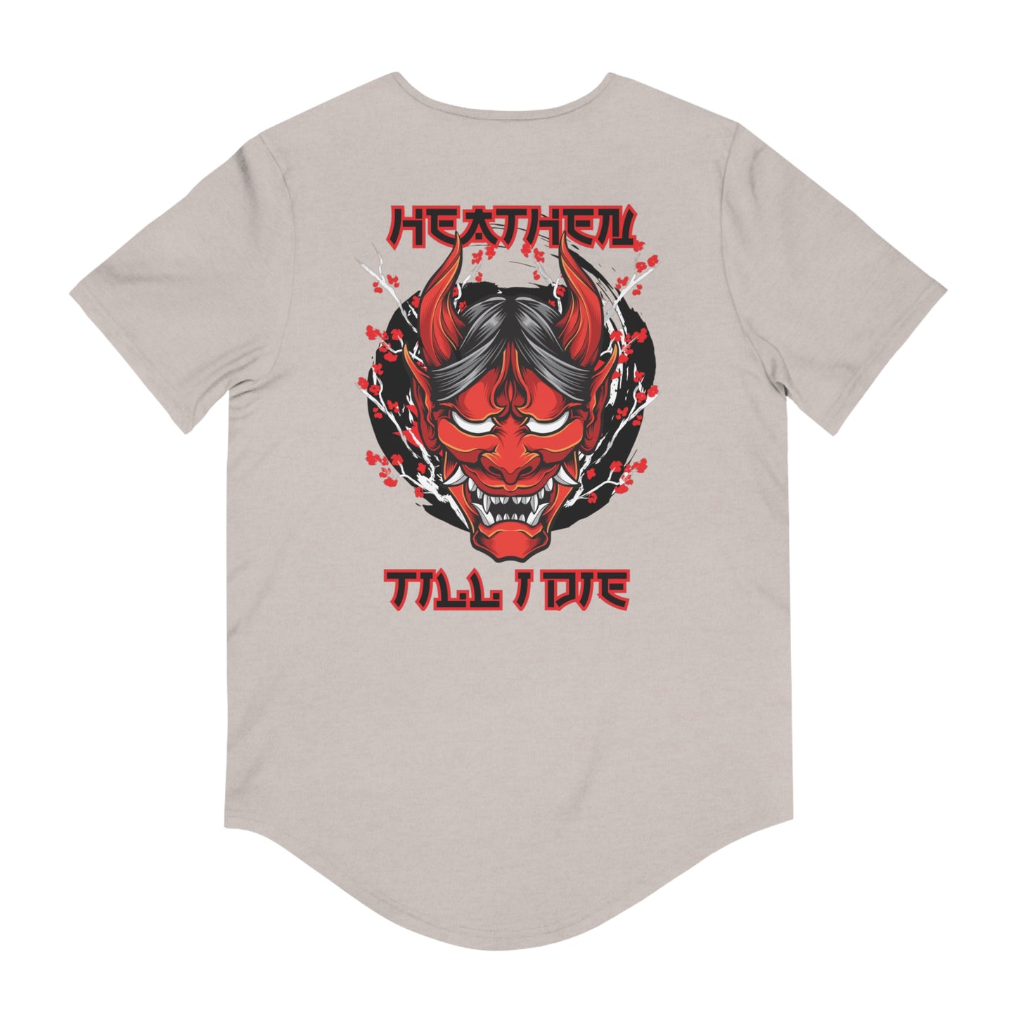 Men's 'Heathen' Curved Hem Long Tee