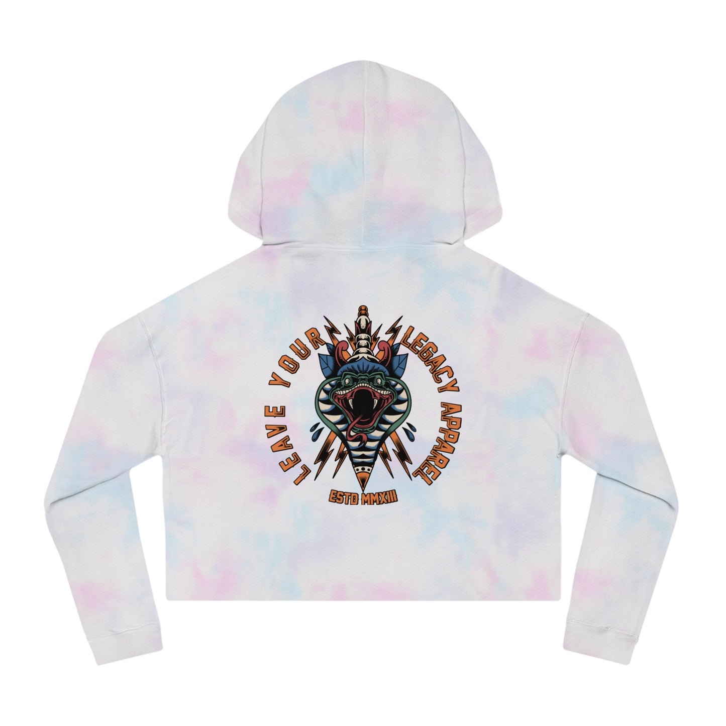 Women's 'Traditional Snake' Cropped Hoodie