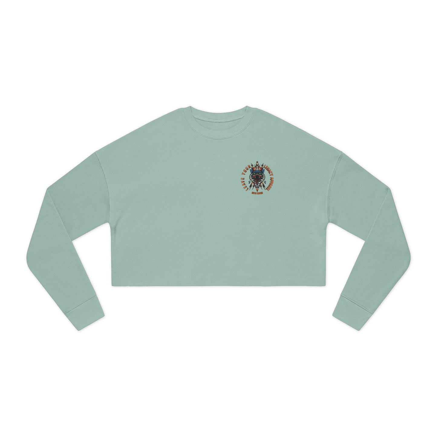 Women's 'Traditional Snake' Cropped Sweatshirt
