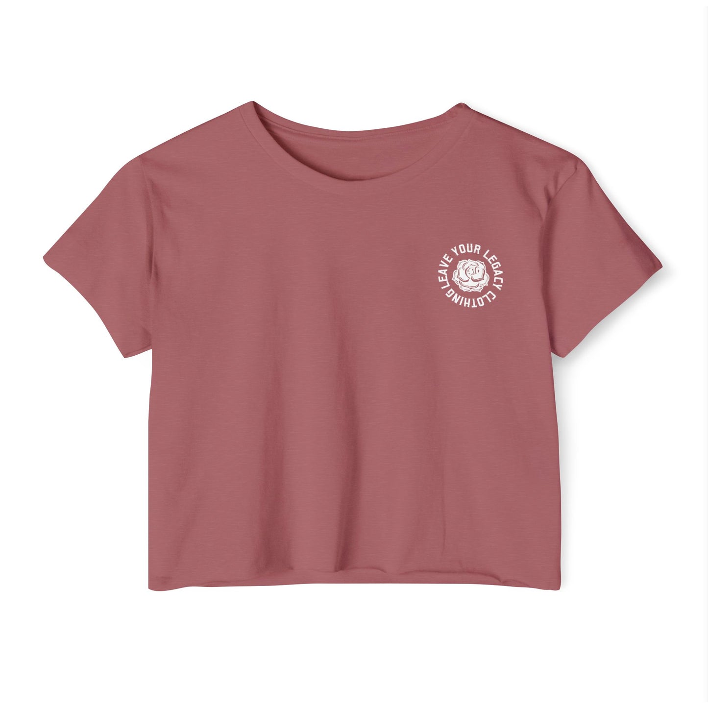 Women's 'Rose Stem' Crop Top