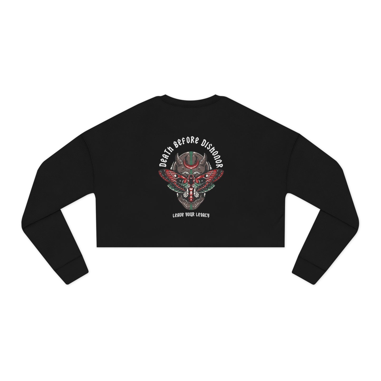Women's 'Death Before Dishonor' Cropped Sweatshirt