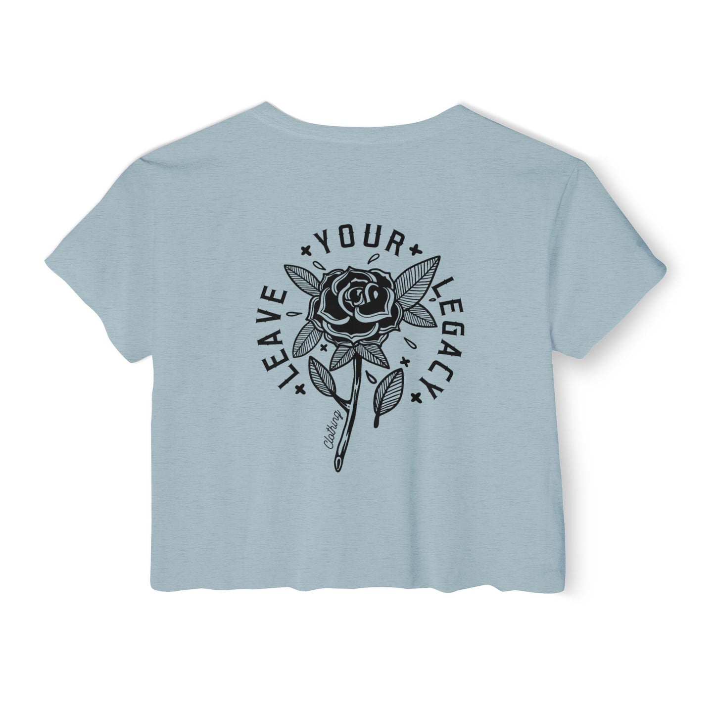 Women's 'Rose Stem' Crop Top