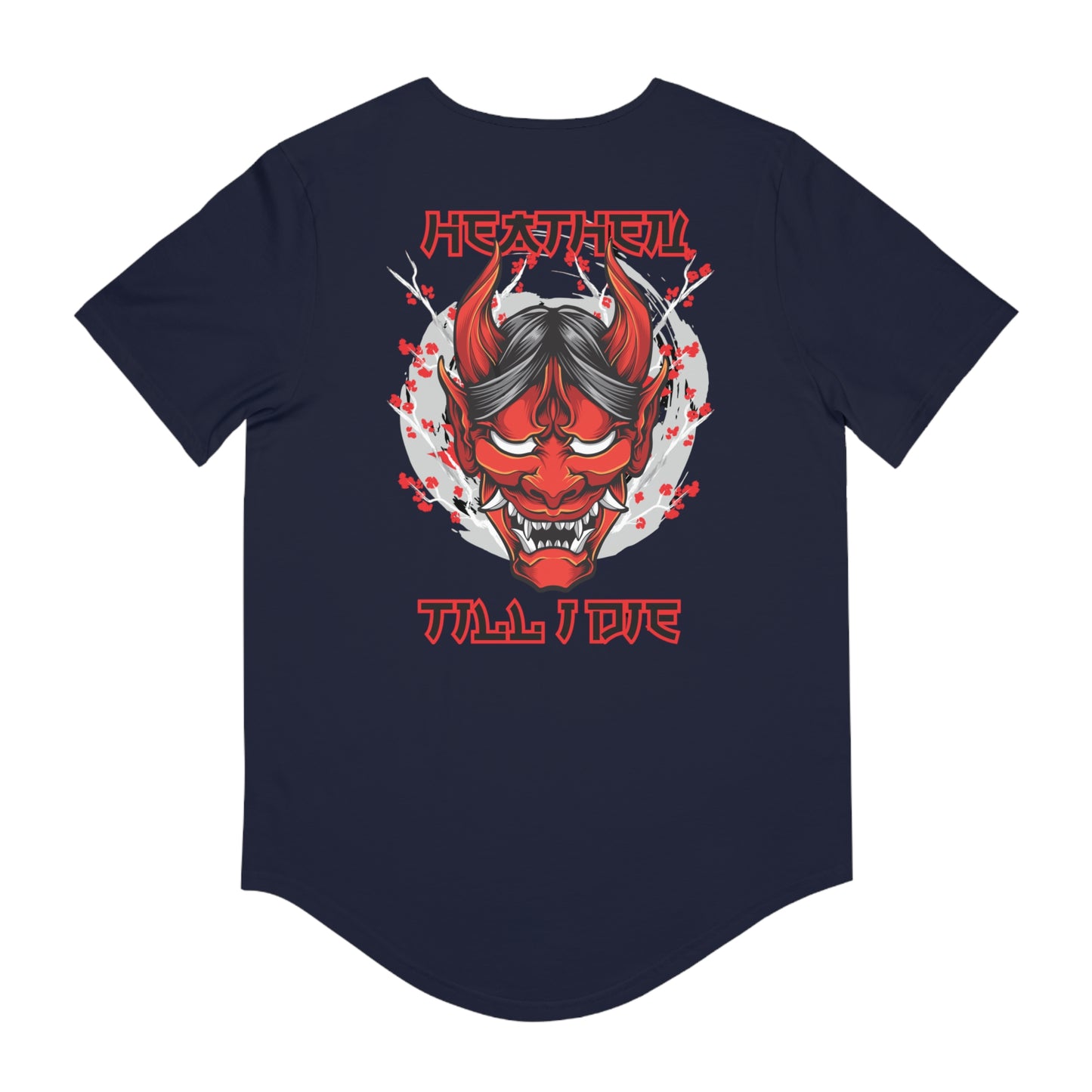 Men's 'Heathen' Curved Hem Long Tee