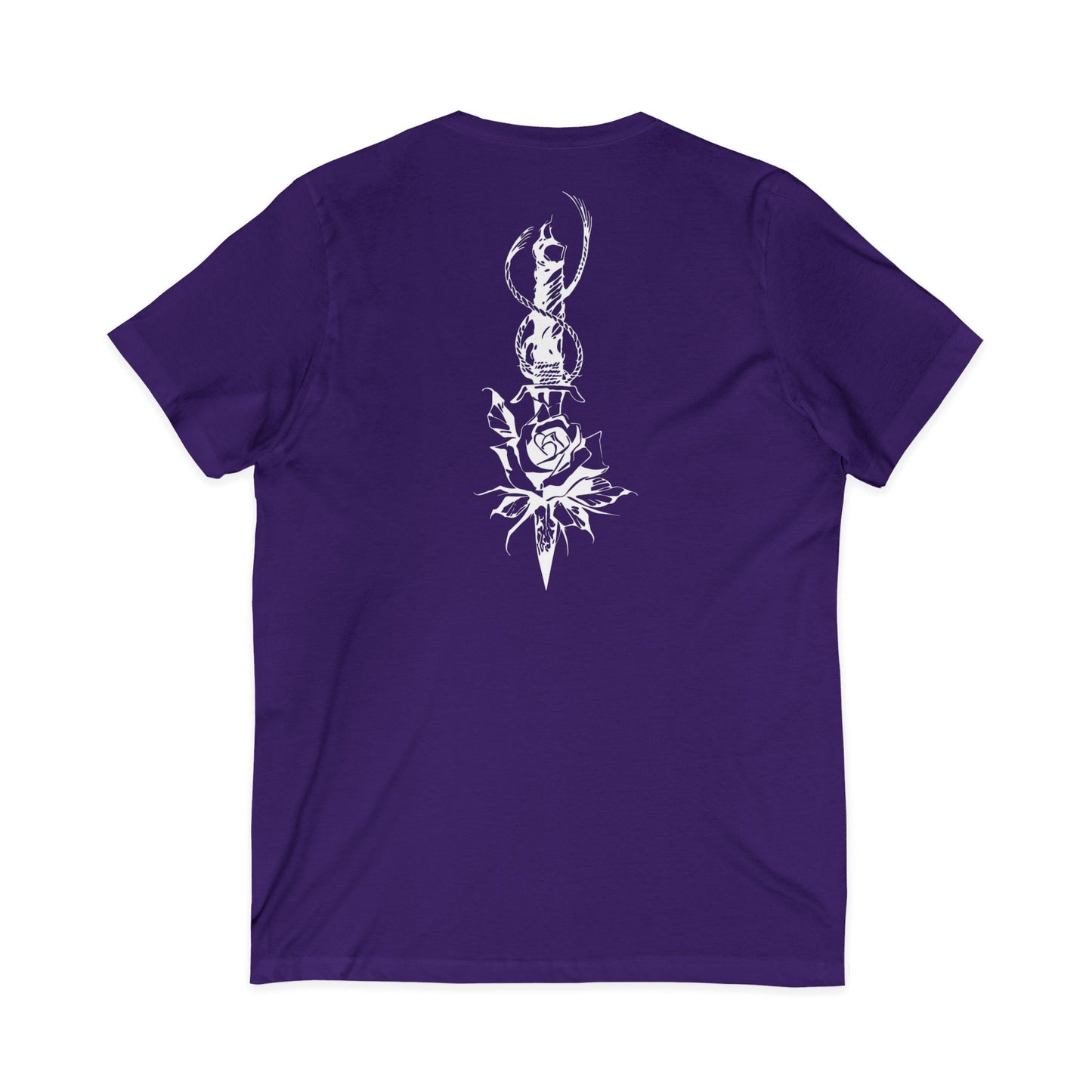 Men's 'Rose & Dagger' V-Neck T-Shirt