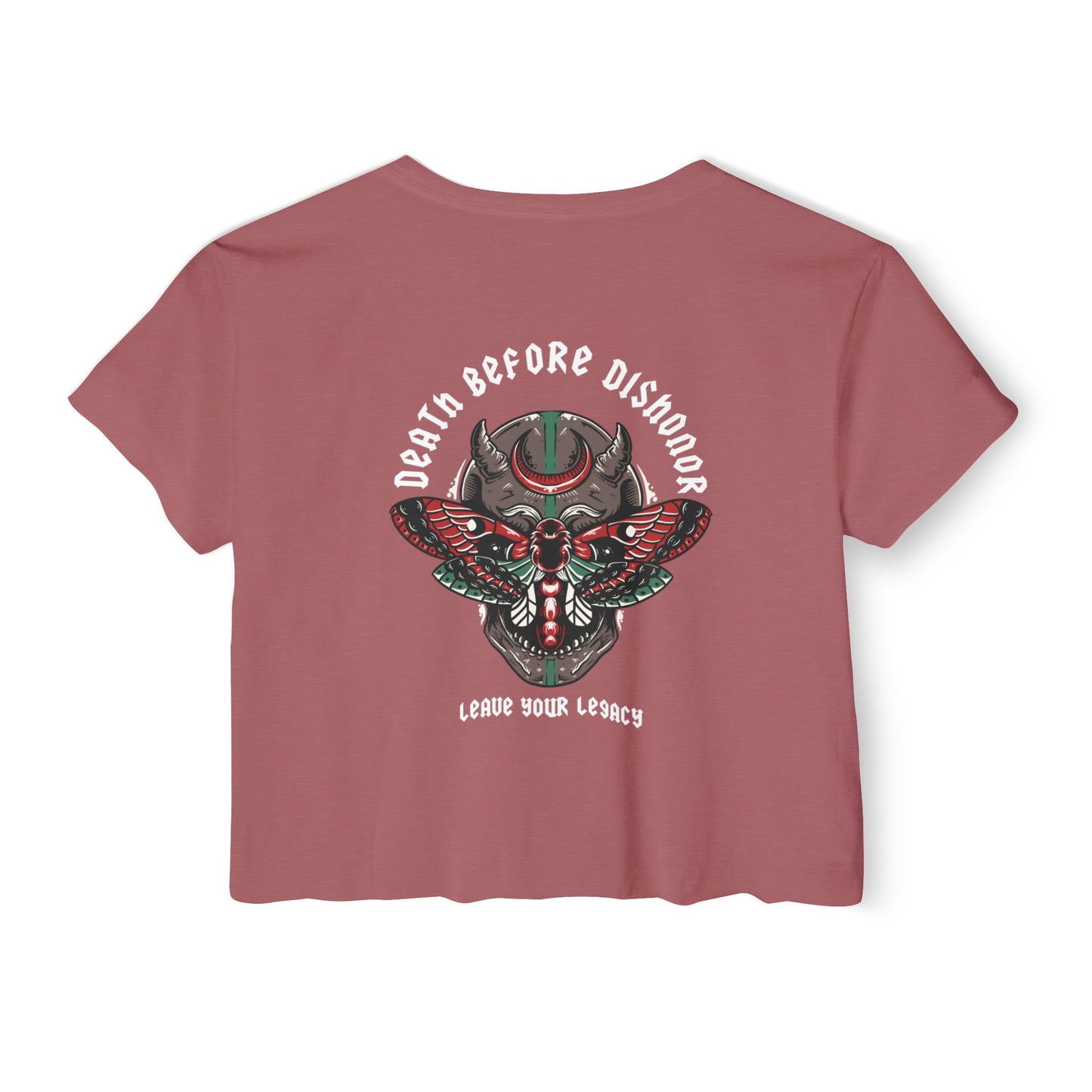 Women's 'Death Before Dishonor' Crop Top