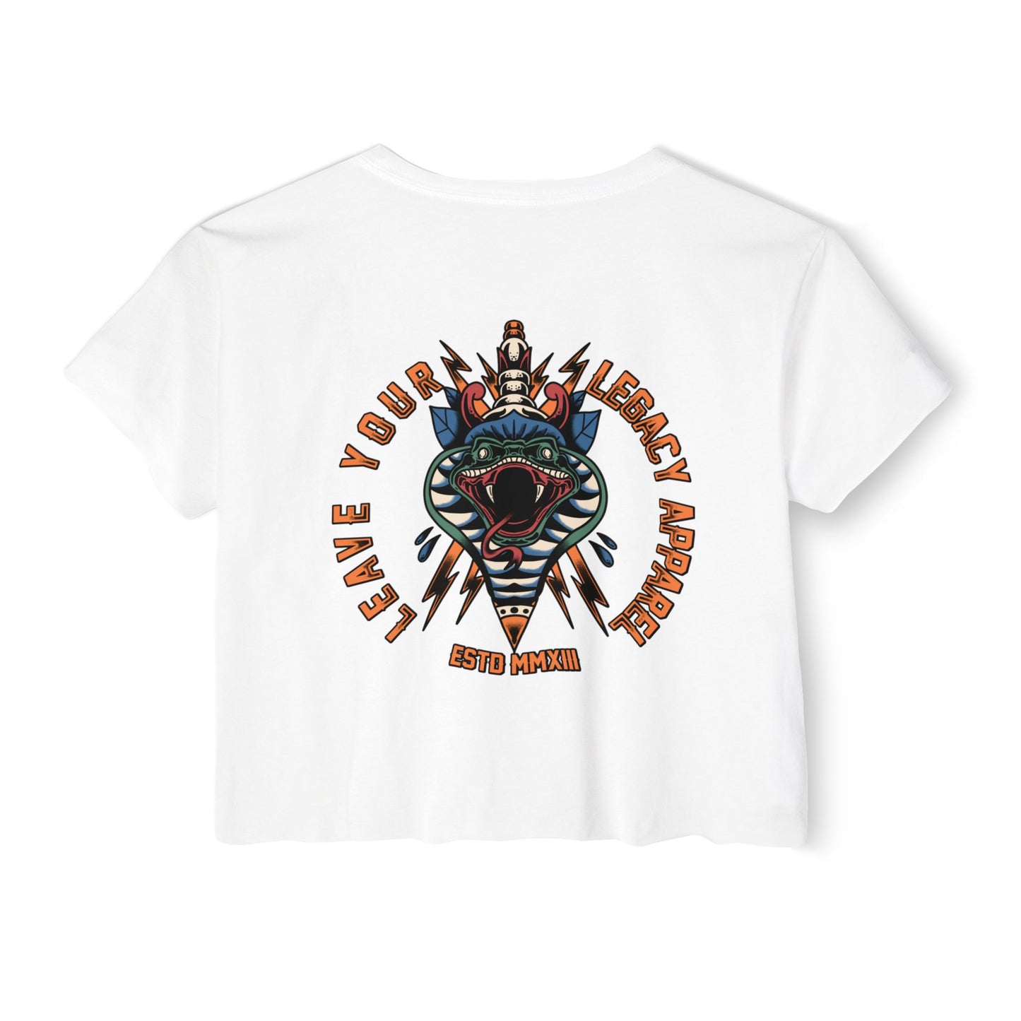 Women's 'Traditional Snake' Crop Top