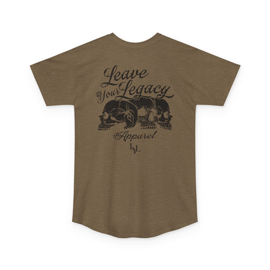 Men's 'Distorted Skull' Super Long Body Tee