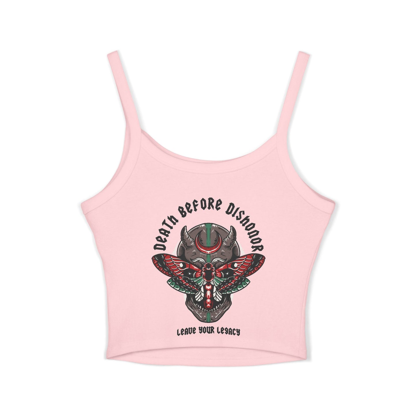 Women's 'Death Before Dishonor' Spaghetti Strap Tank