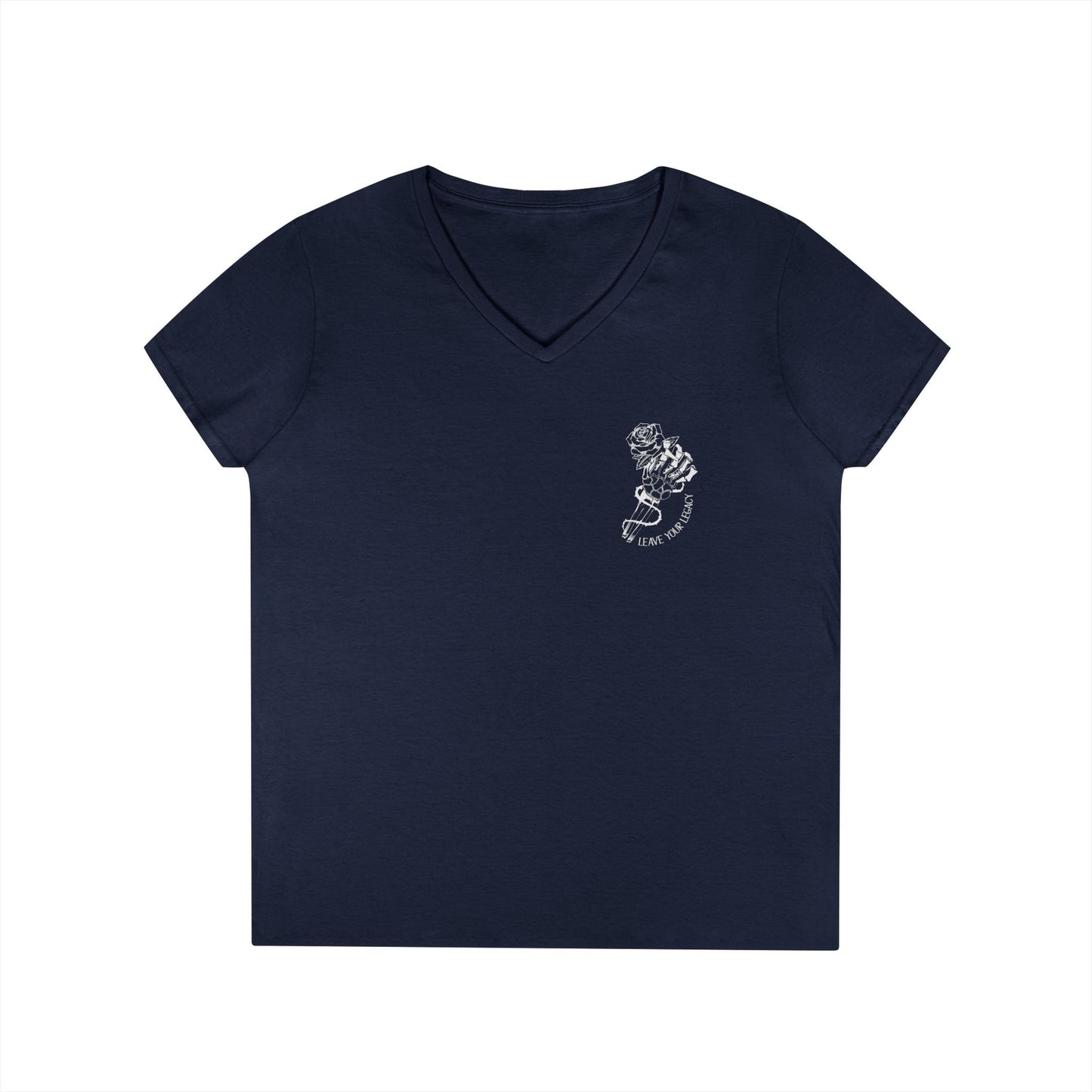 Women's 'Skull Hand' V-Neck T-Shirt