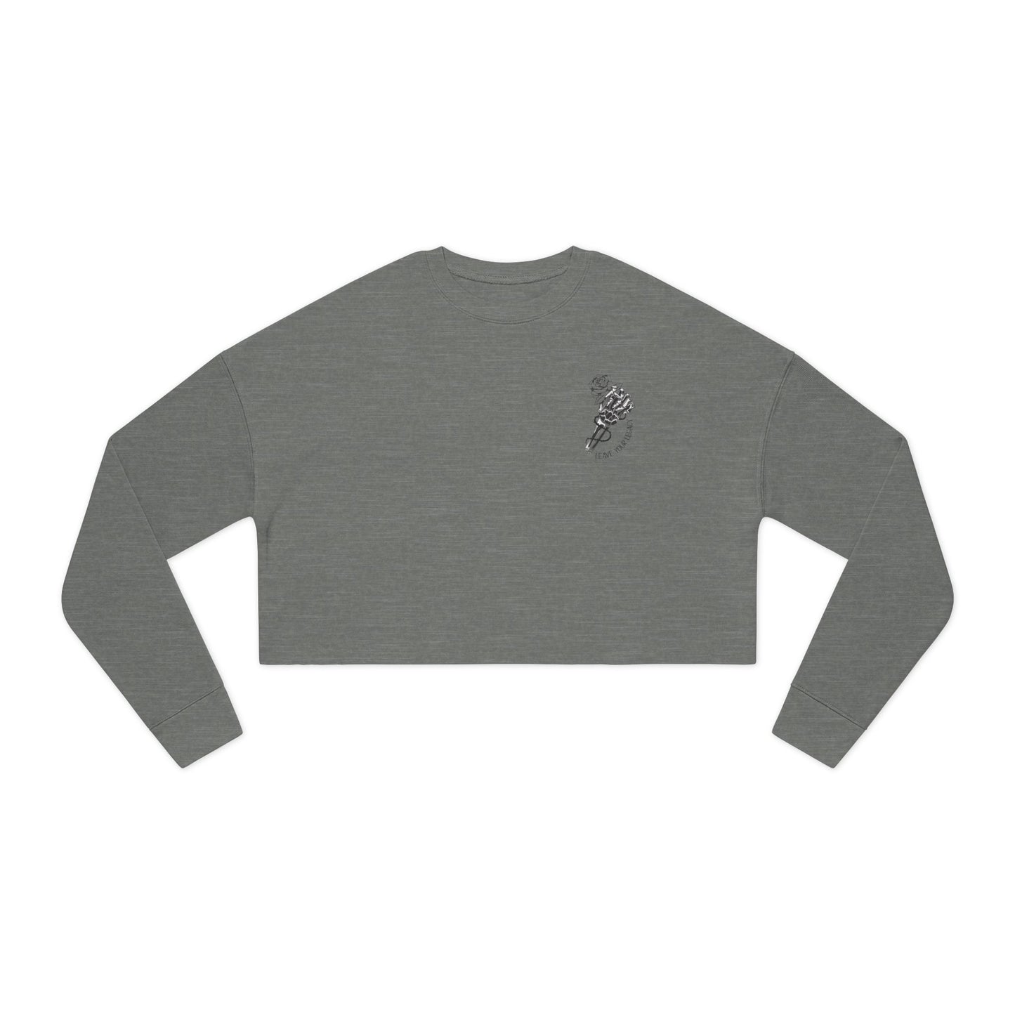 Women's 'Skull Hand' Cropped Sweatshirt