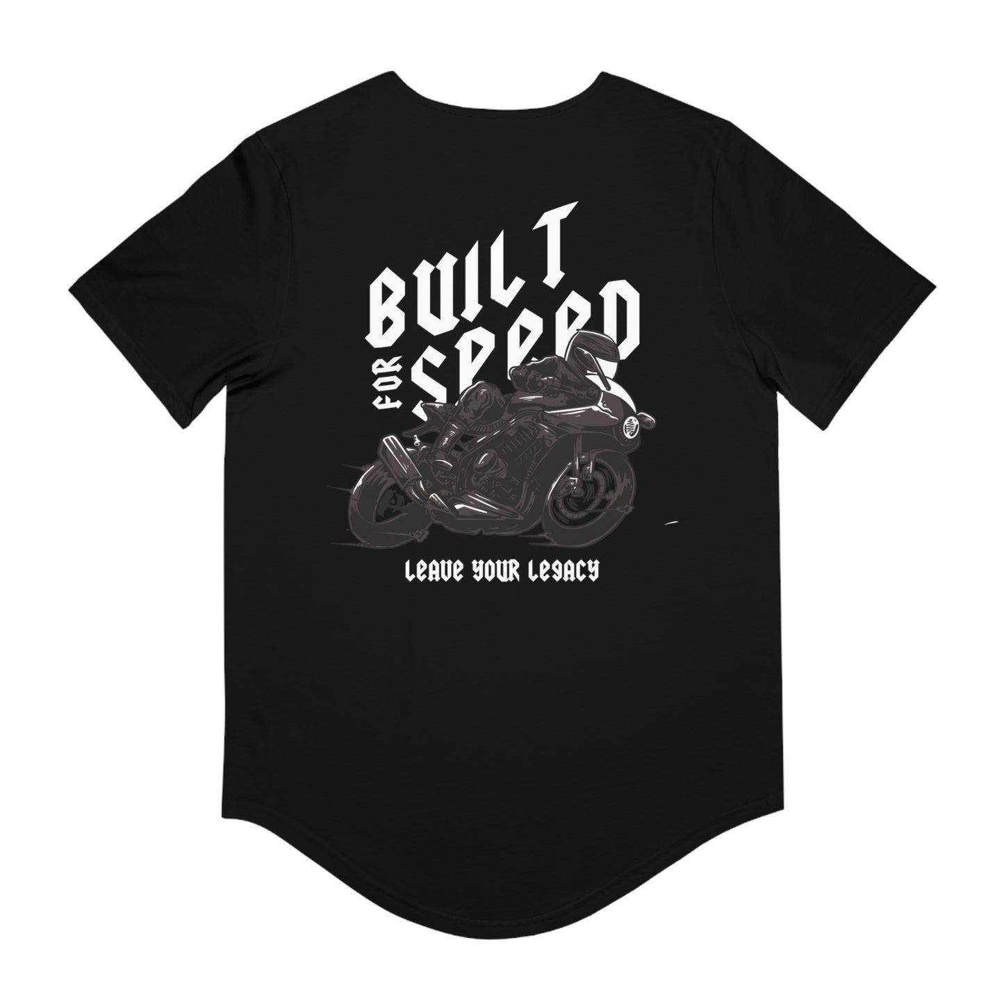 Men's 'Built For Speed' Curved Hem Long Tee