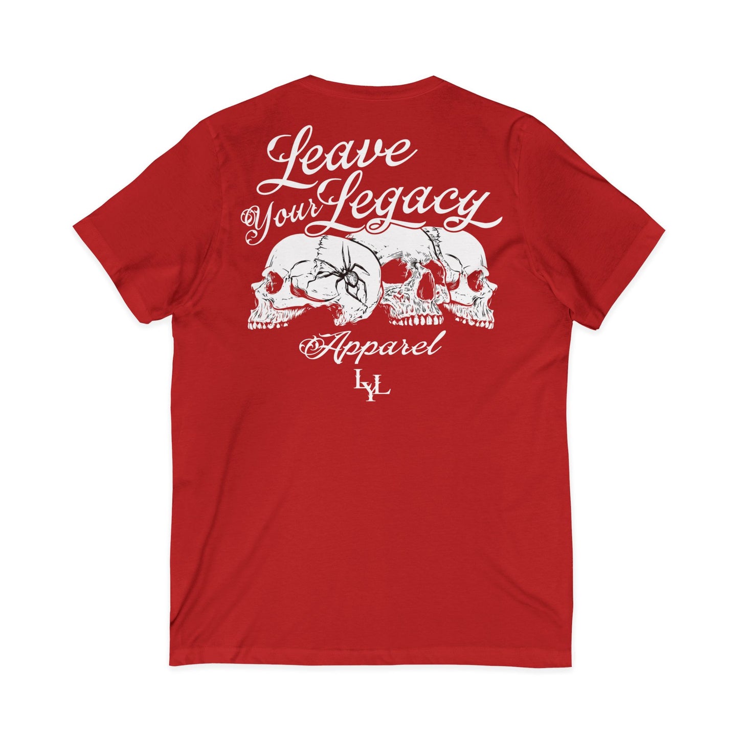 Men's 'Distorted Skull' V-Neck T-Shirt