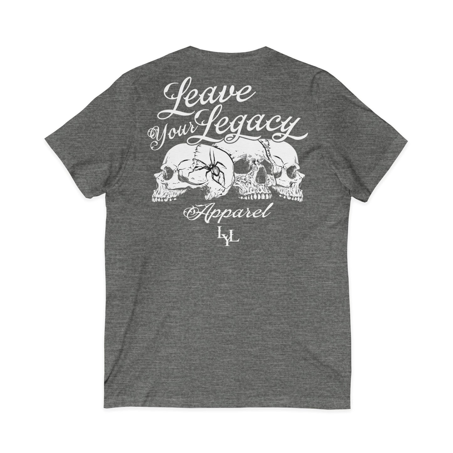 Men's 'Distorted Skull' V-Neck T-Shirt