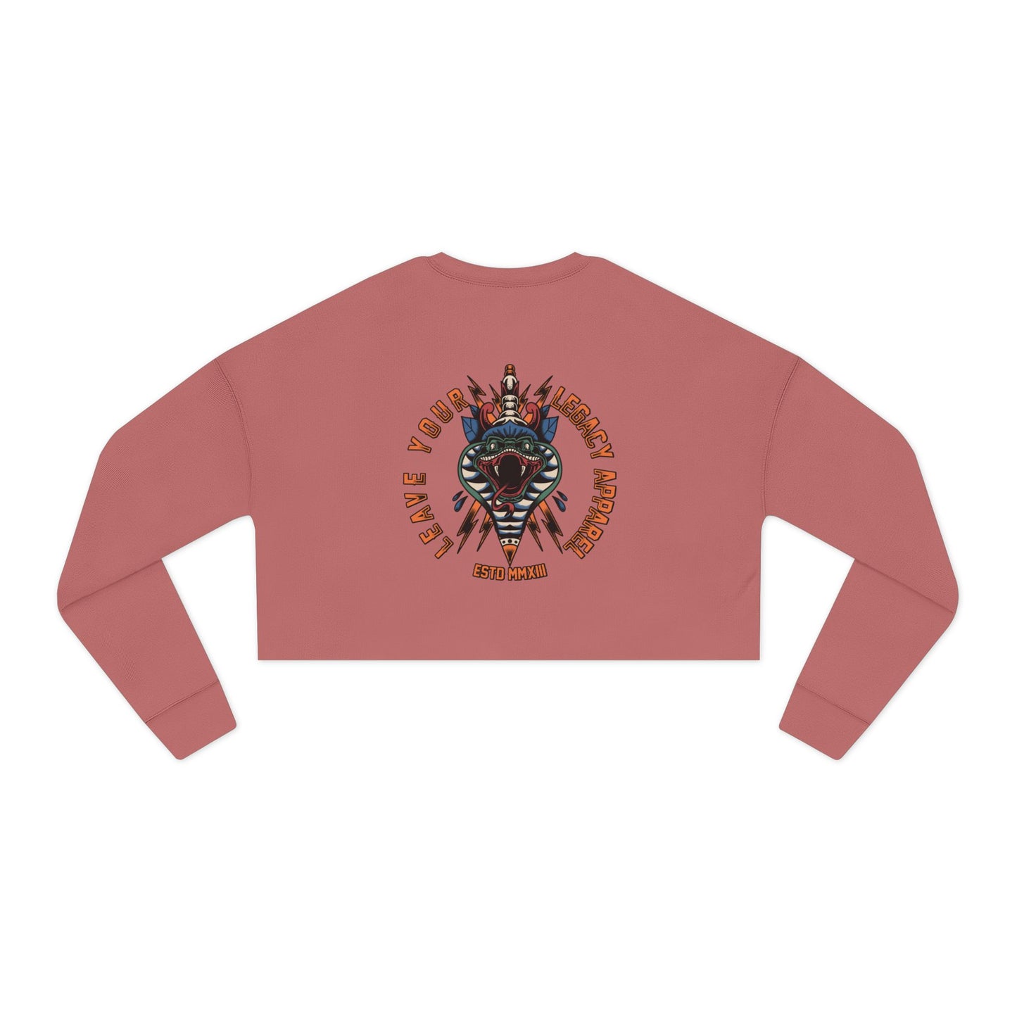 Women's 'Traditional Snake' Cropped Sweatshirt