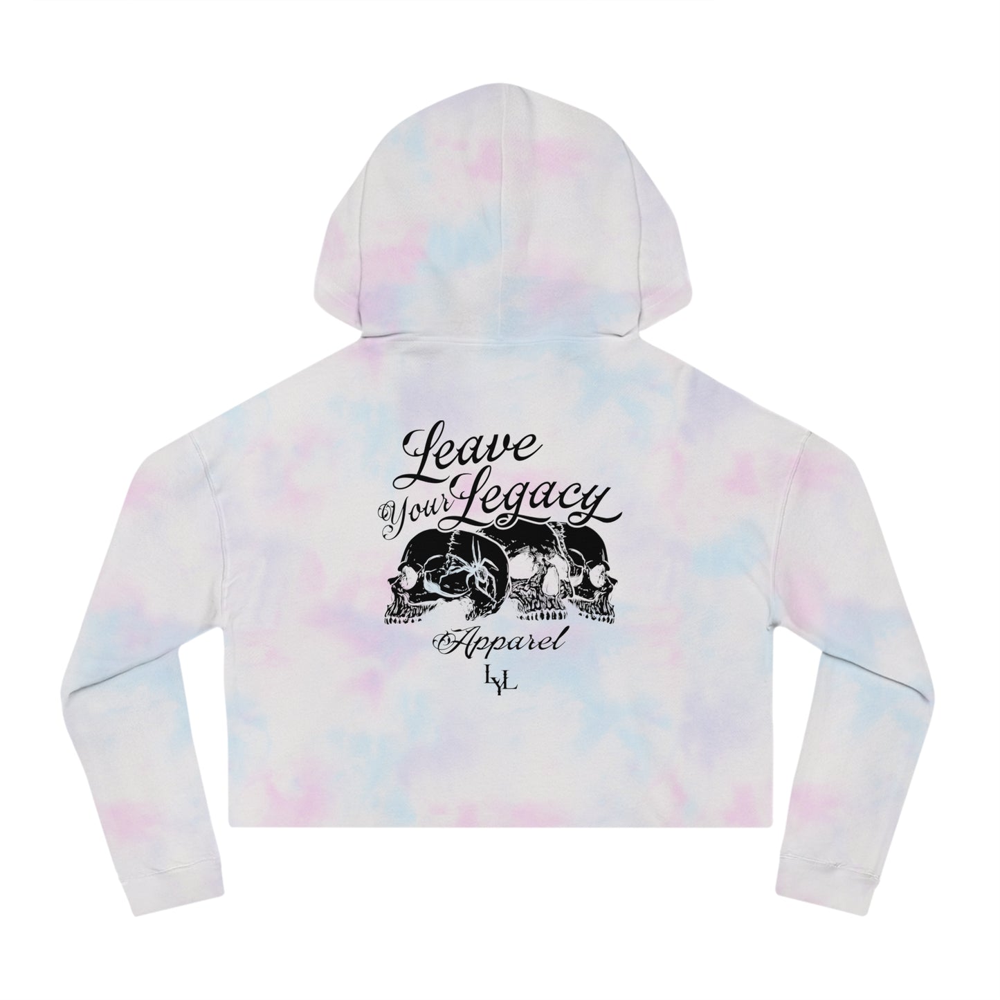 Women's 'Distorted Skull' Cropped Hoodie