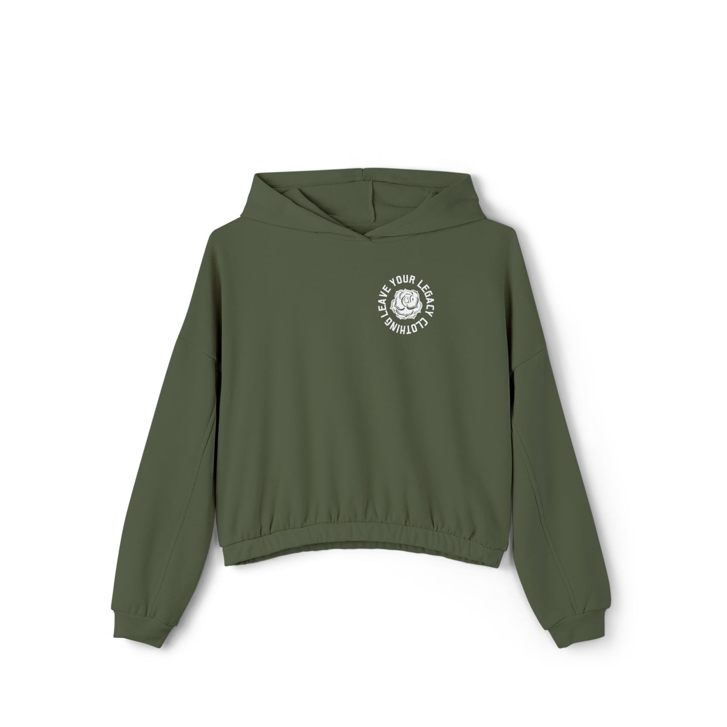 Women's 'Rose Stem' Cinched Bottom Hoodie