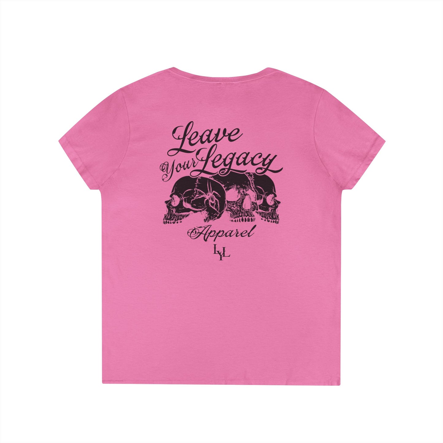 Women's 'Distorted Skull' V-Neck T-Shirt