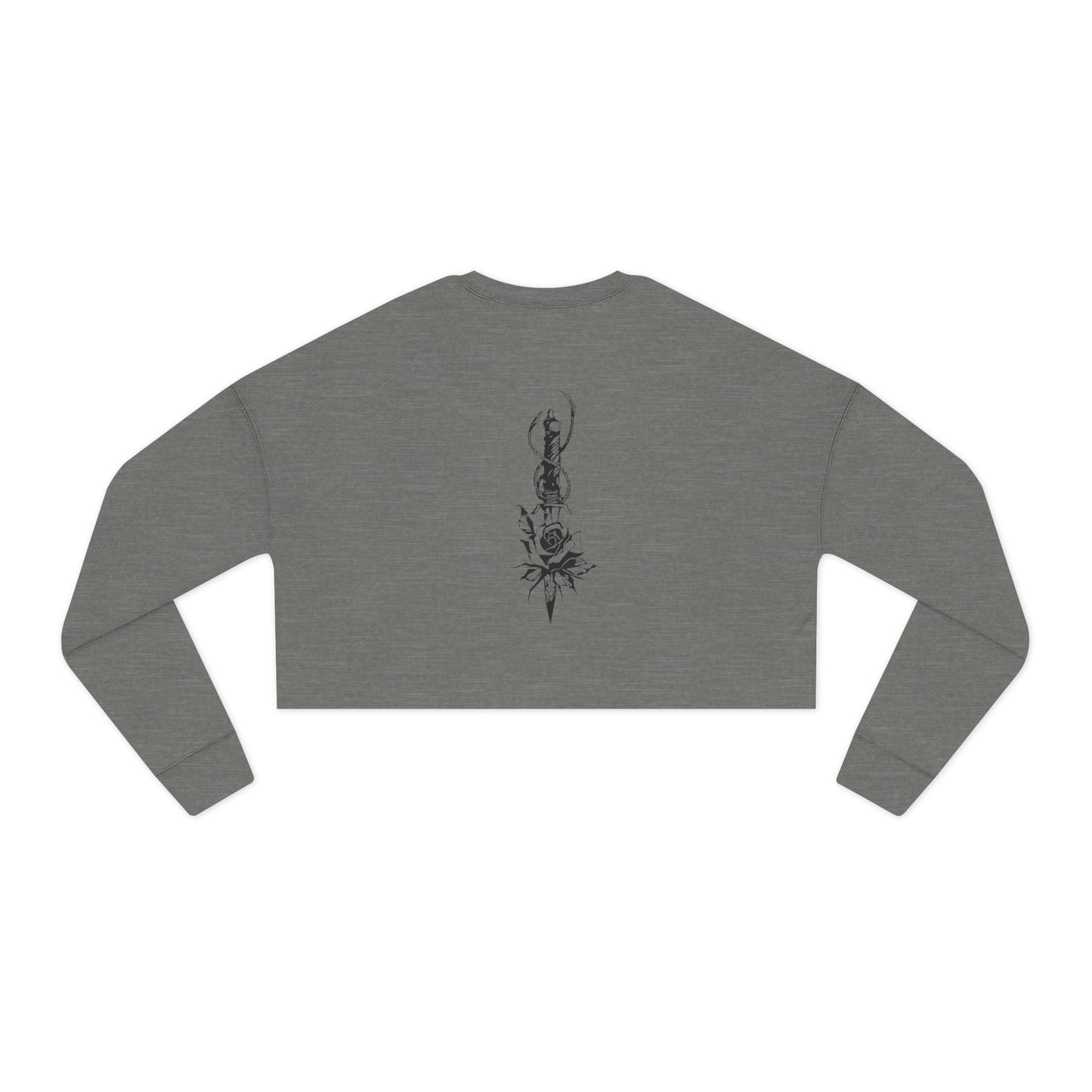 Women's 'Rose & Dagger' Cropped Sweatshirt
