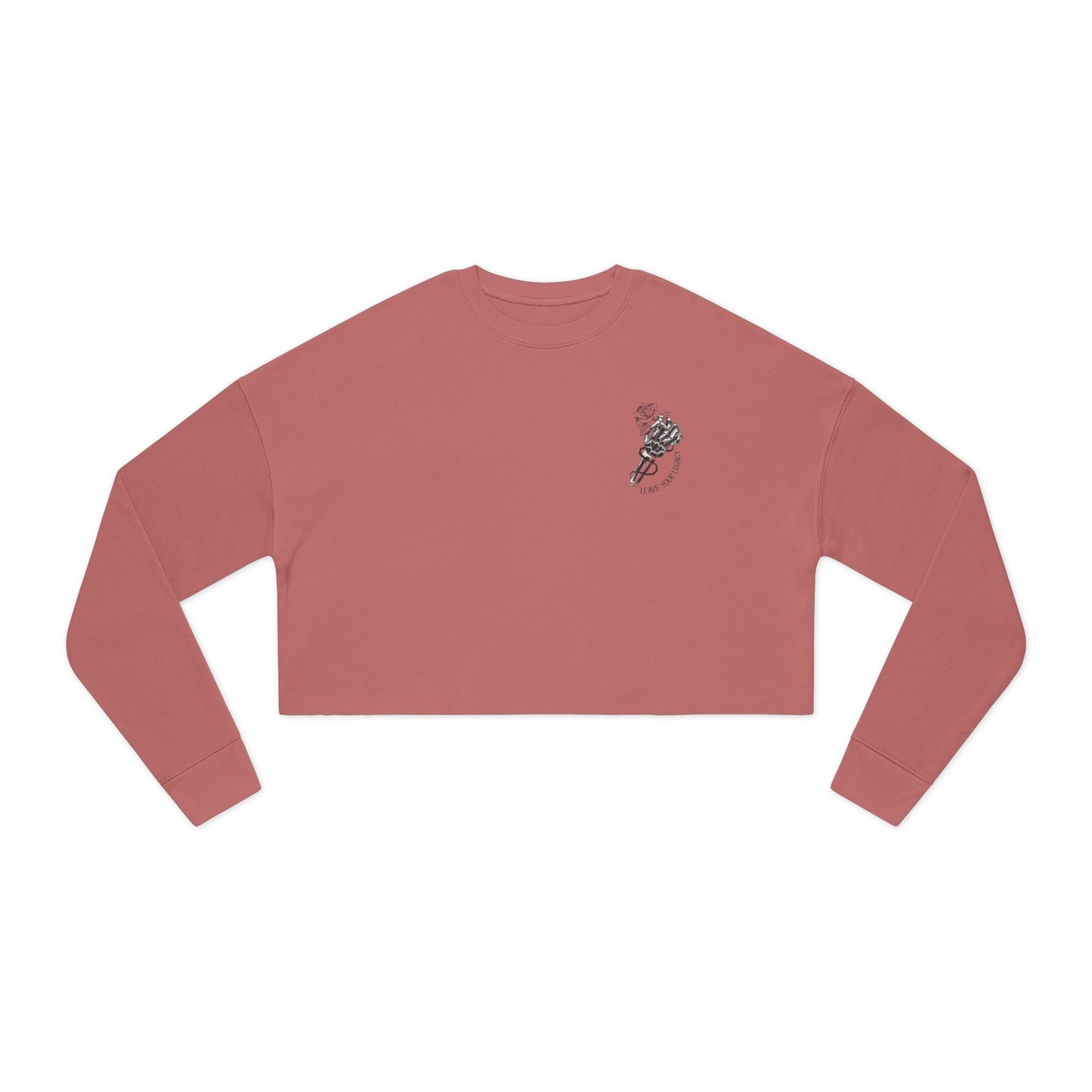Women's 'Skull Hand' Cropped Sweatshirt
