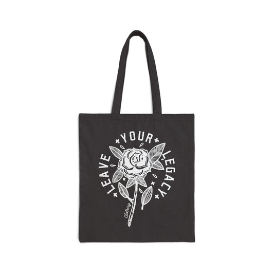 'Rose Stem' Canvas Tote Bag