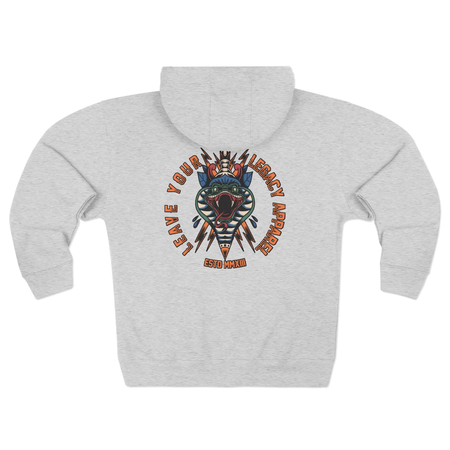 Unisex 'Traditional Snake' Zip Hoodie