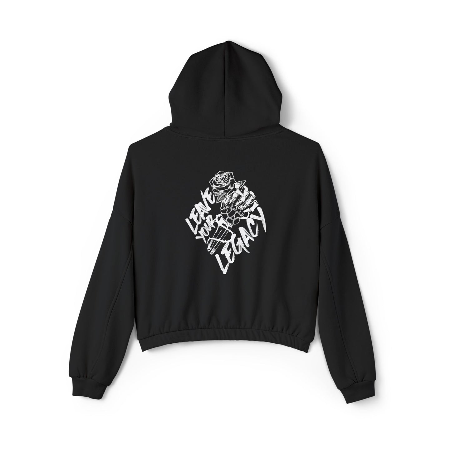 Women's 'Skull Hand' Cinched Bottom Hoodie