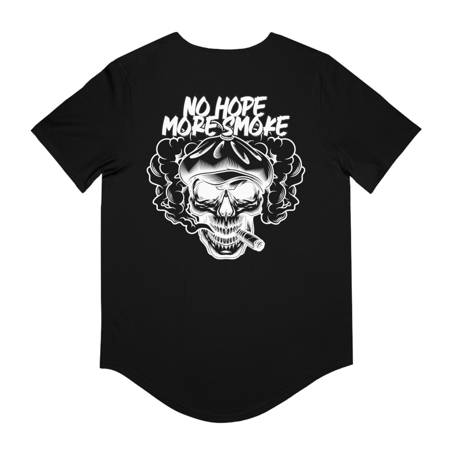 Men's 'No Hope More Smoke' Curved Hem Long Tee