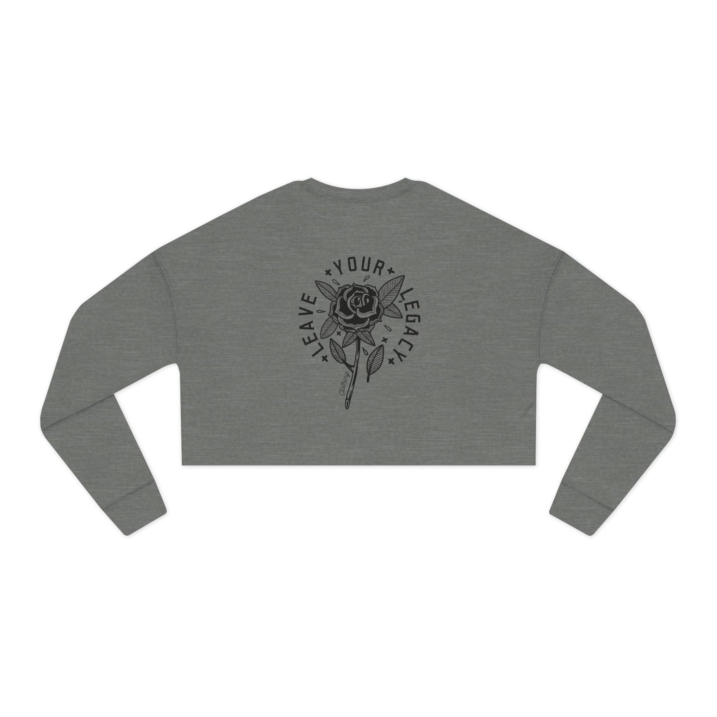 Women's 'Rose Stem' Cropped Sweatshirt