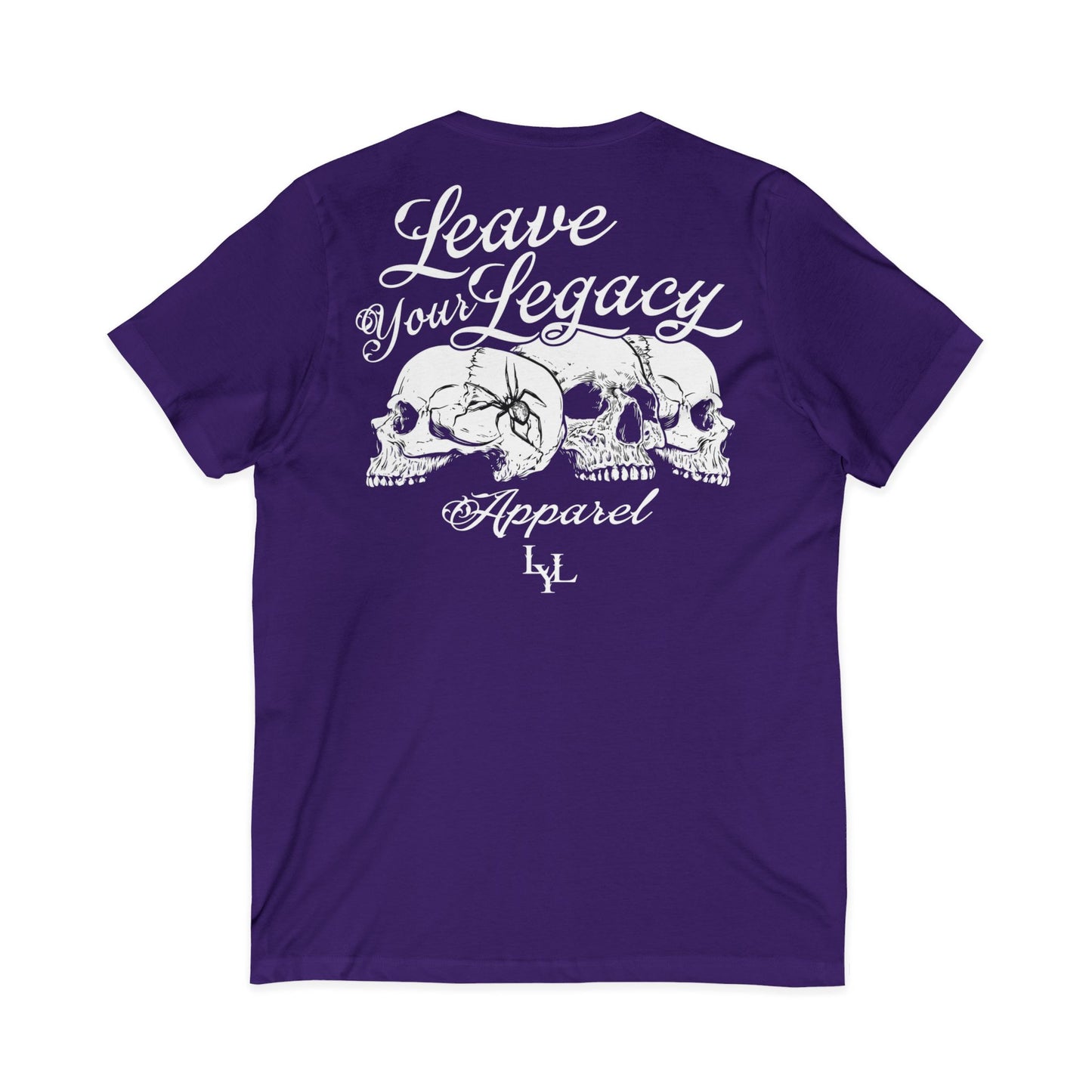 Men's 'Distorted Skull' V-Neck T-Shirt