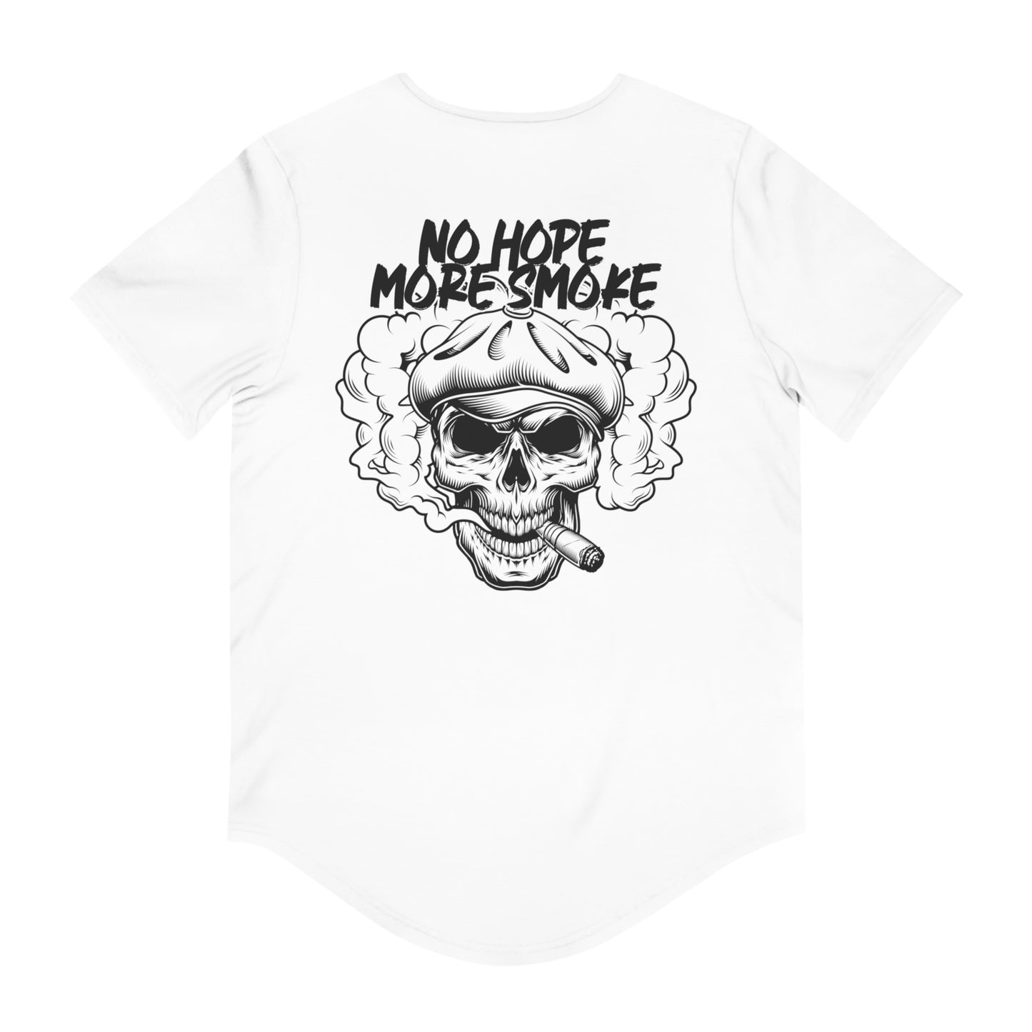 Men's 'No Hope More Smoke' Curved Hem Long Tee