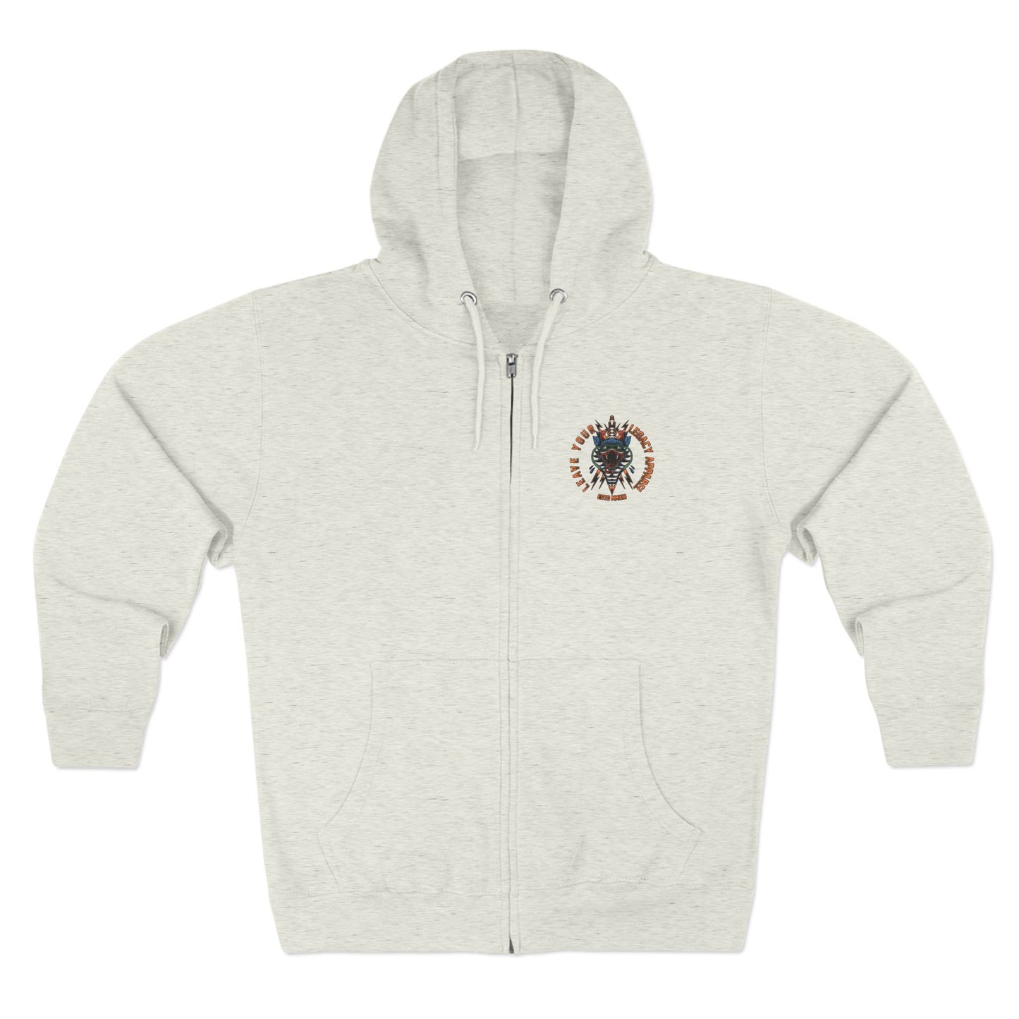 Unisex 'Traditional Snake' Zip Hoodie