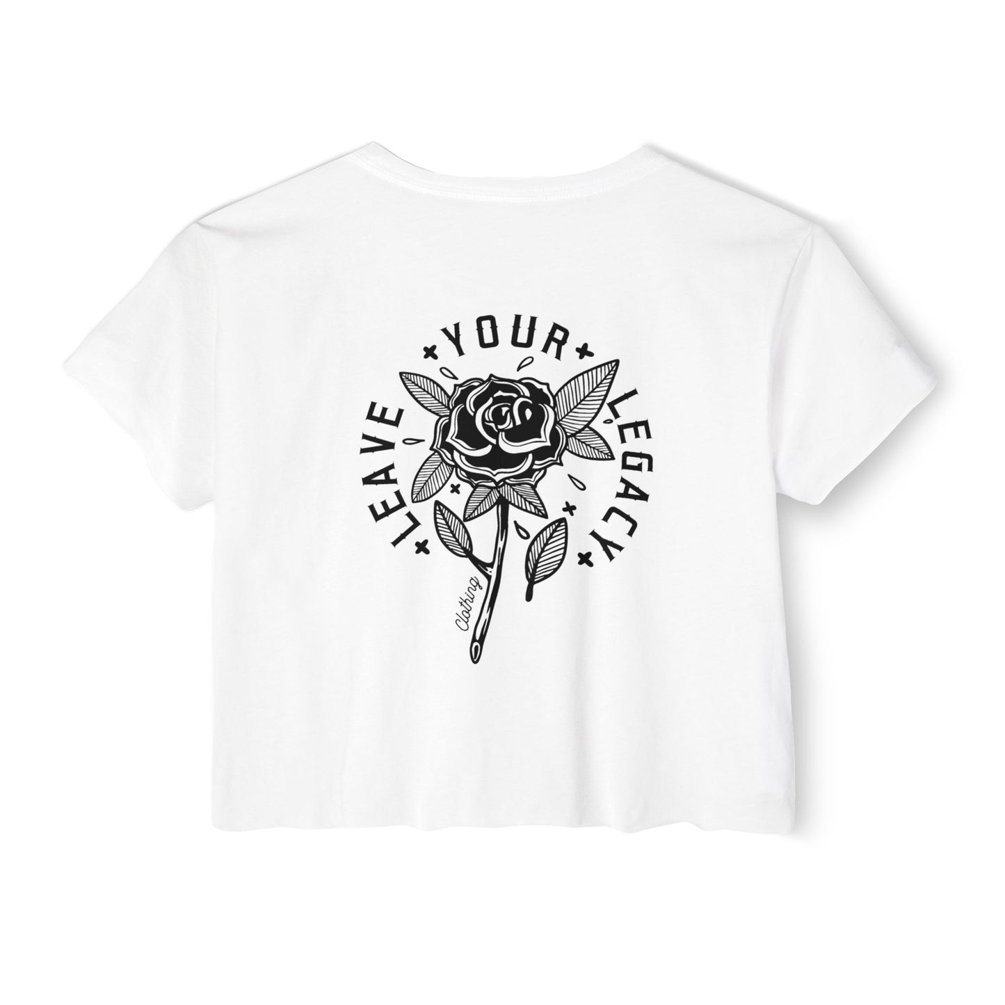 Women's 'Rose Stem' Crop Top