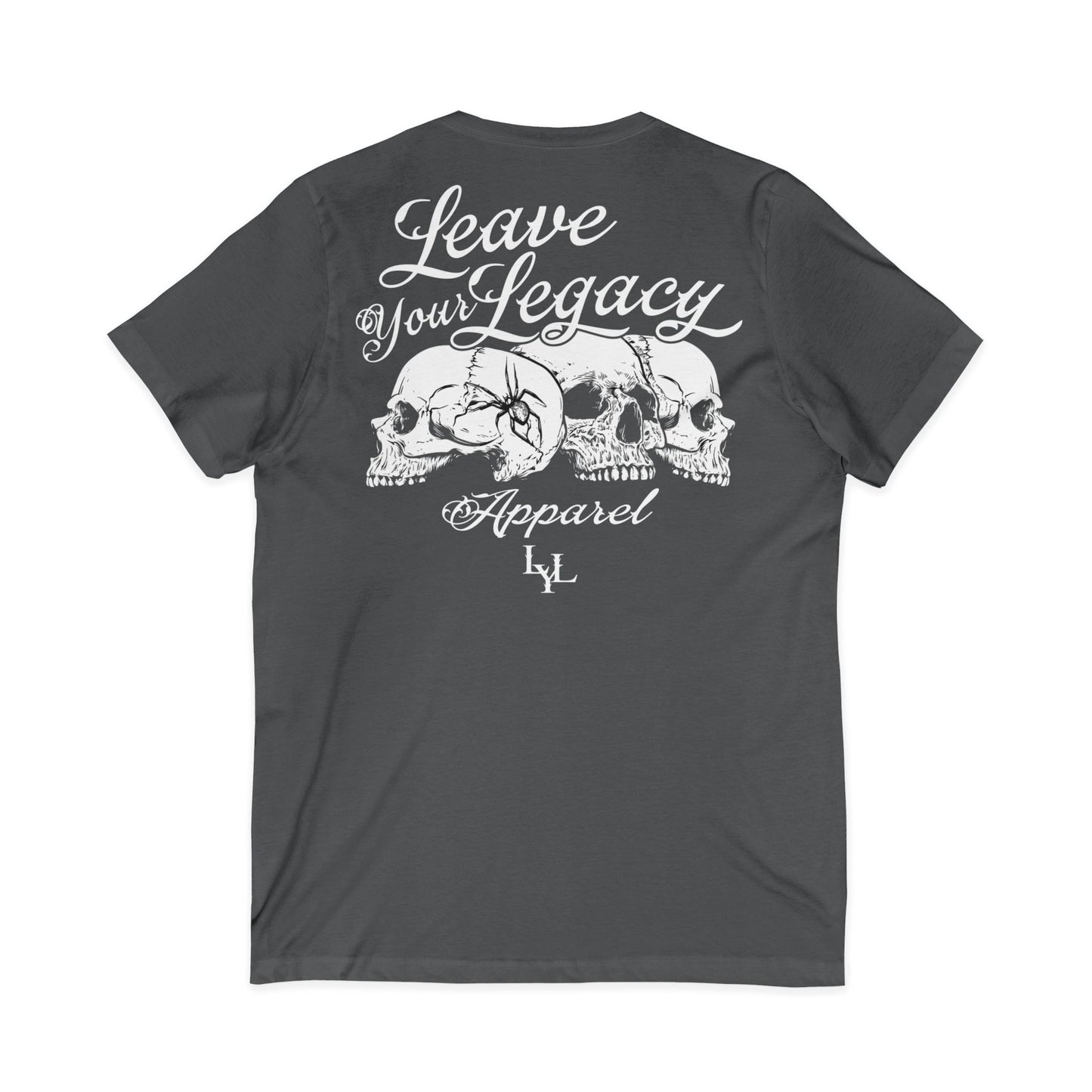 Men's 'Distorted Skull' V-Neck T-Shirt