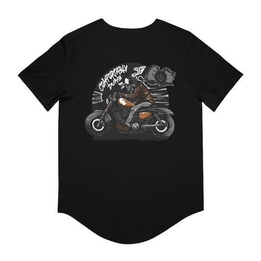 Men's 'Comfortably Dumb' Curved Hem Long Tee