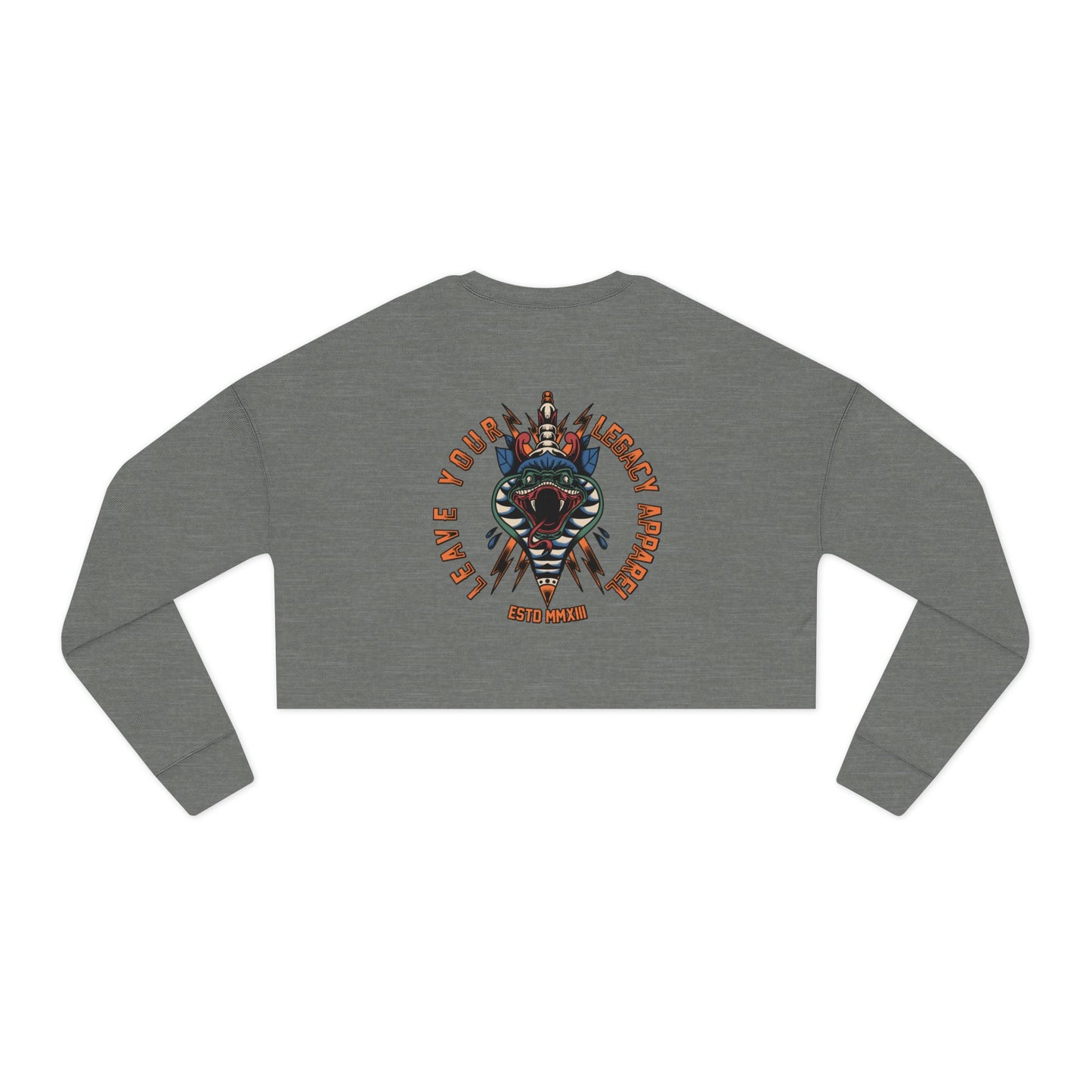 Women's 'Traditional Snake' Cropped Sweatshirt
