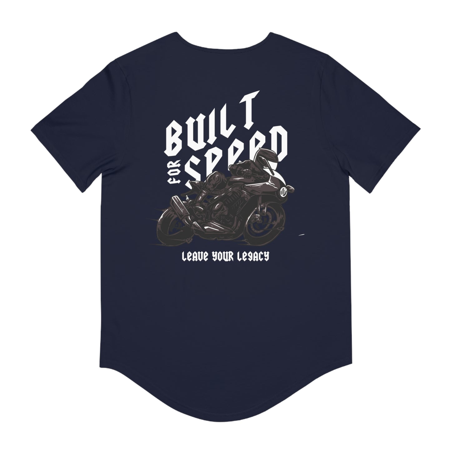 Men's 'Built For Speed' Curved Hem Long Tee