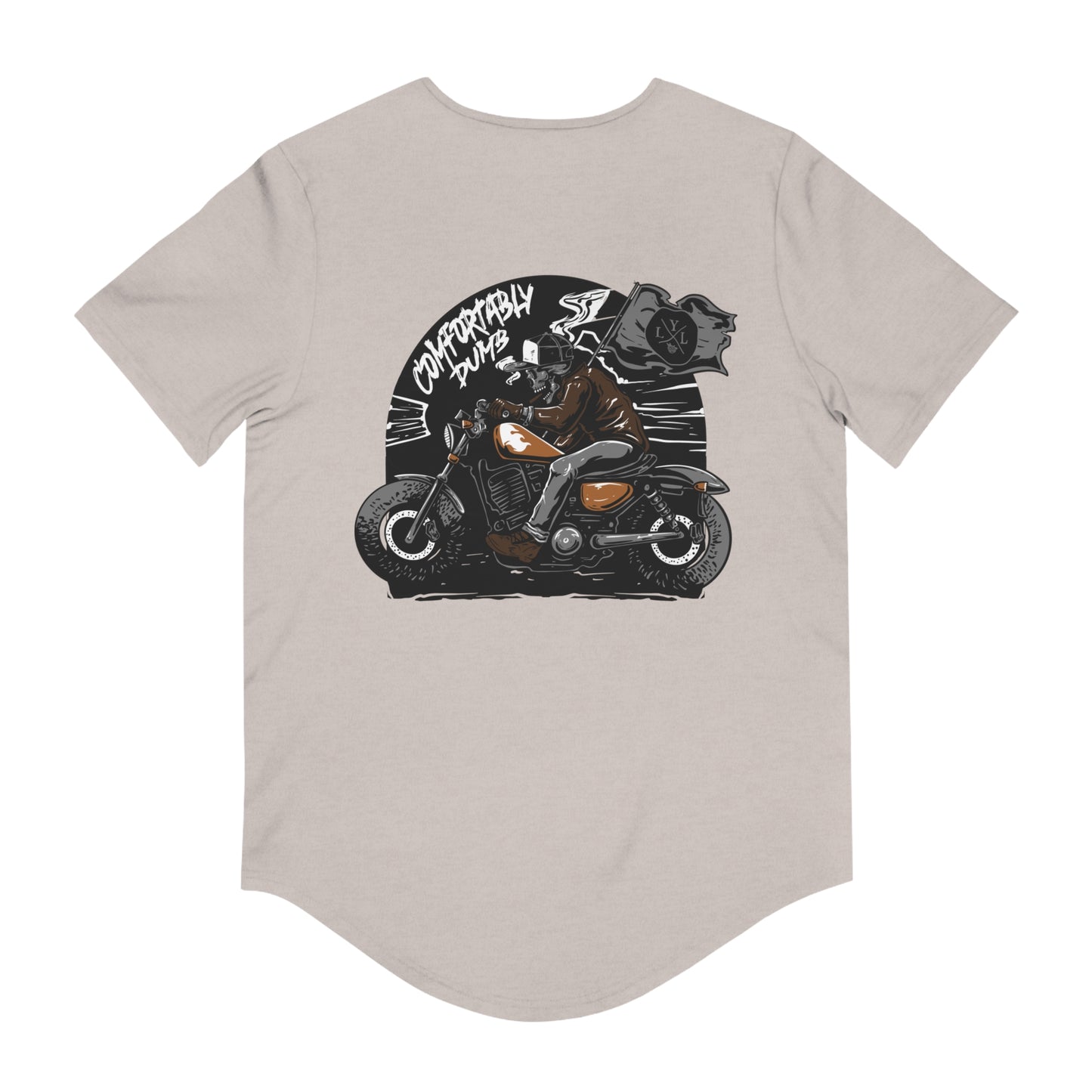 Men's 'Comfortably Dumb' Curved Hem Long Tee