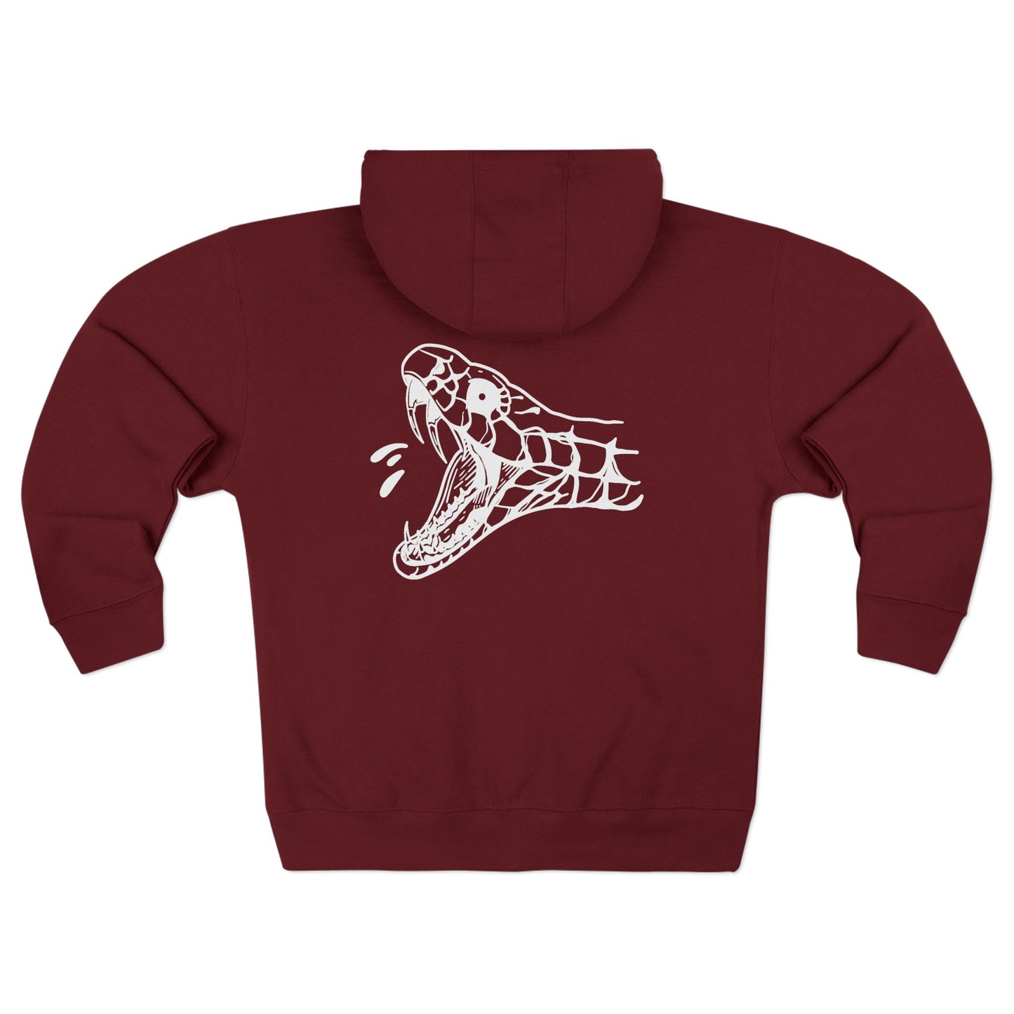 Unisex 'Snake Head' Zip Hoodie