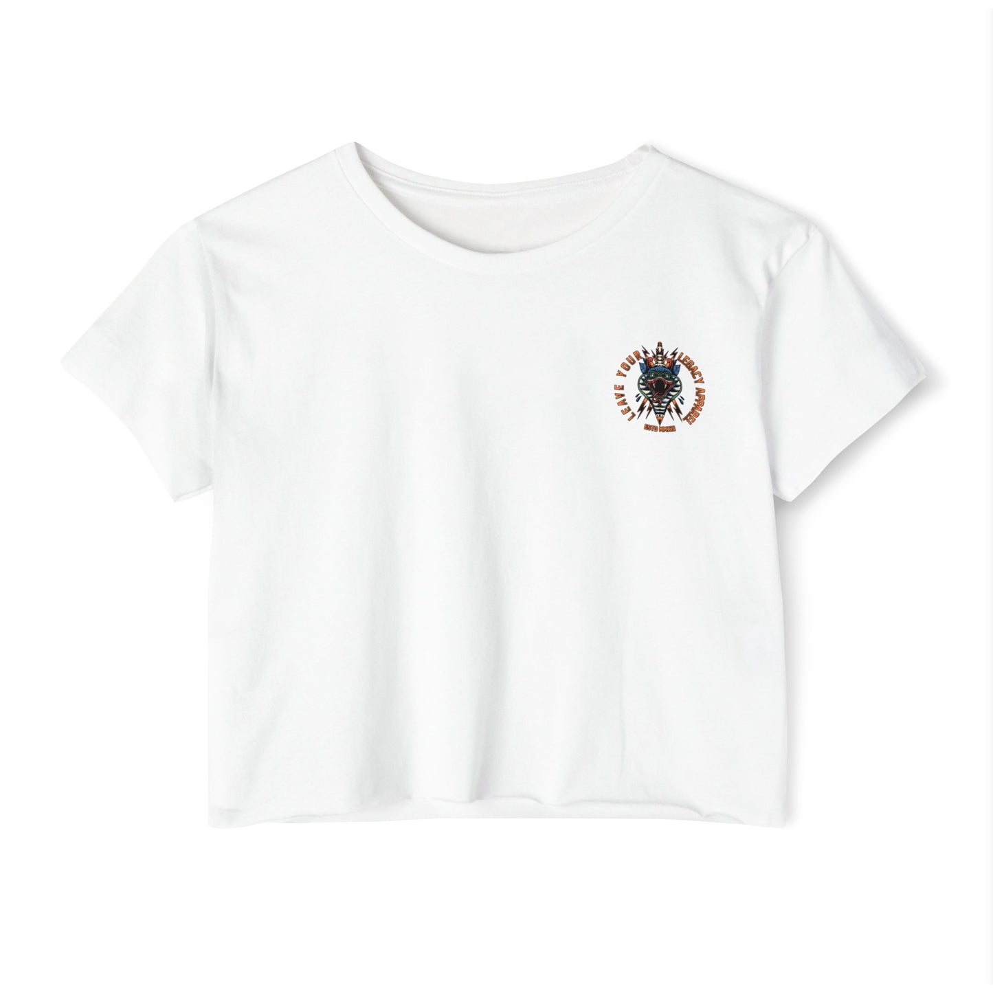 Women's 'Traditional Snake' Crop Top