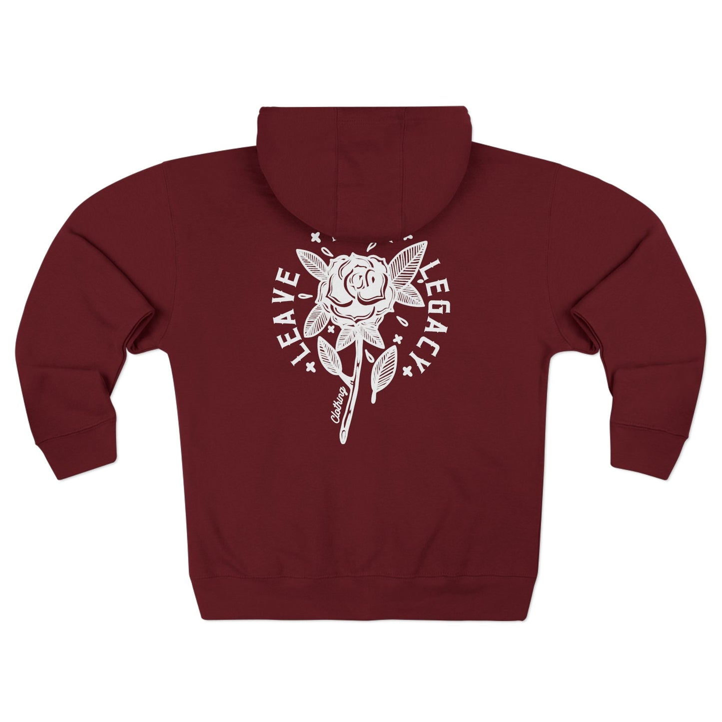 Unisex 'Rose Stem' Zip Hoodie