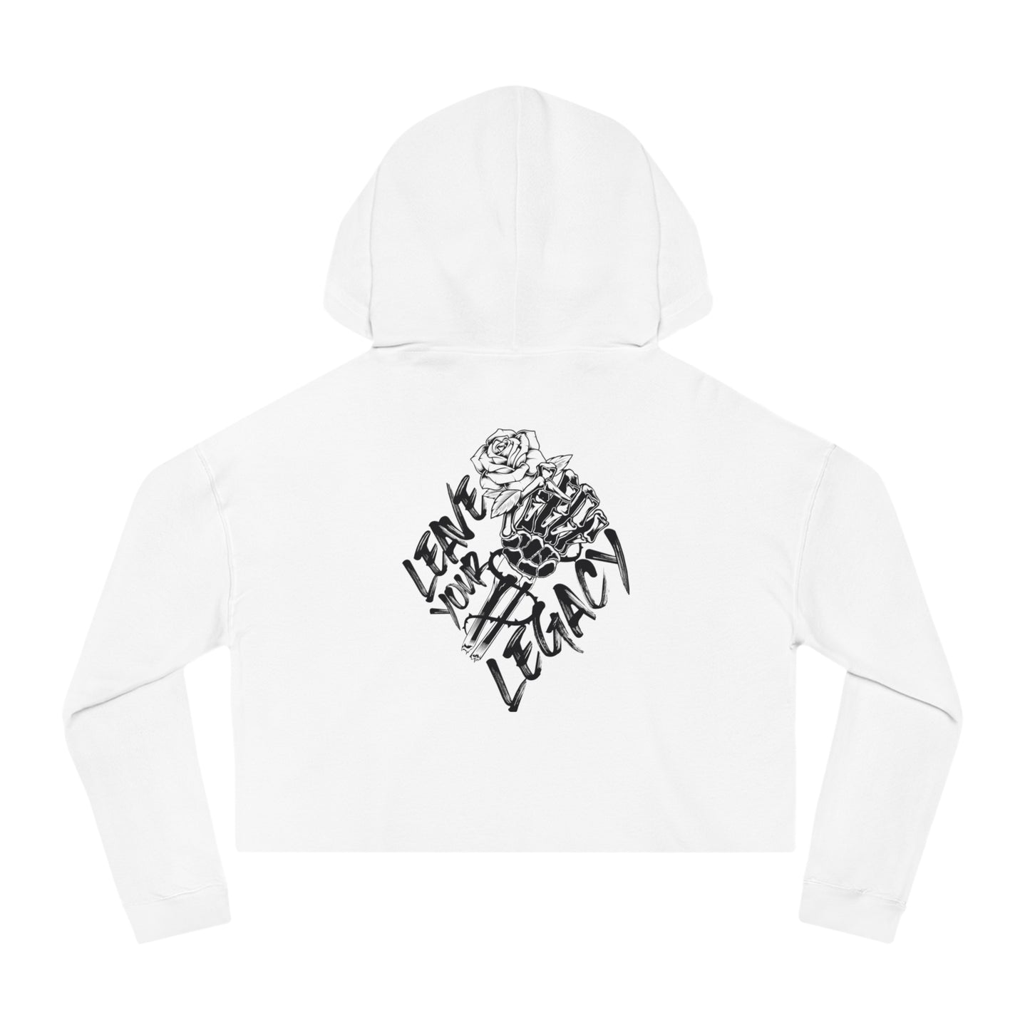 Women's 'Skull Hand' Cropped Hoodie