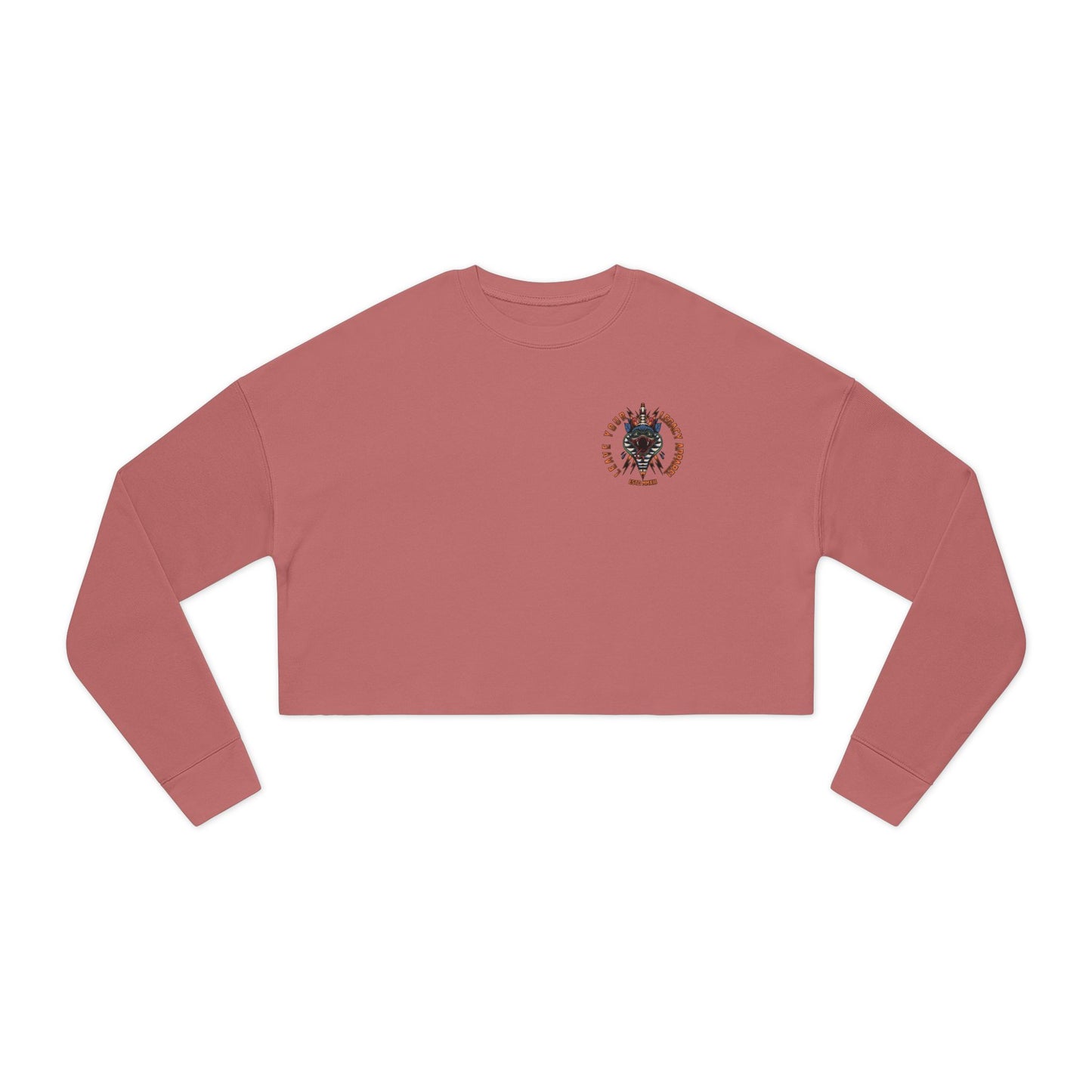 Women's 'Traditional Snake' Cropped Sweatshirt
