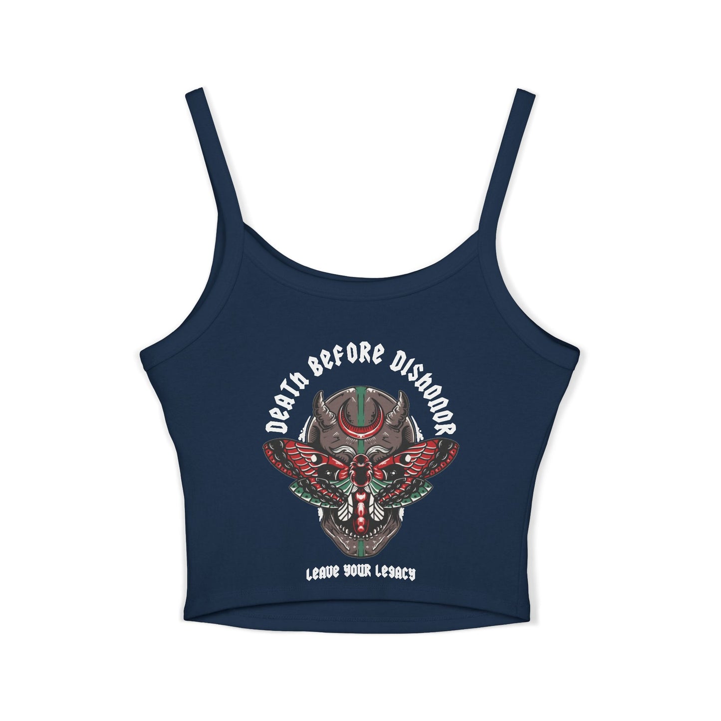 Women's 'Death Before Dishonor' Spaghetti Strap Tank
