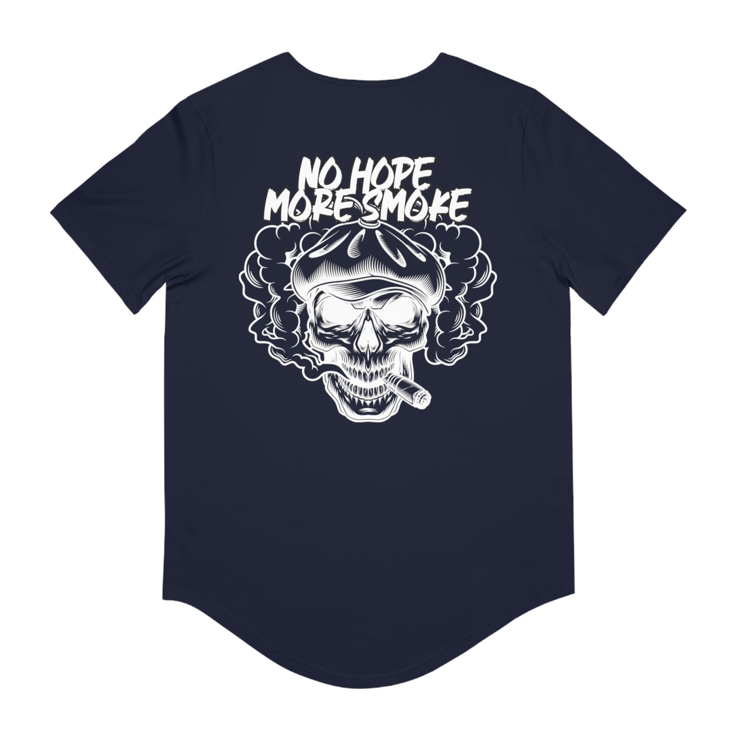 Men's 'No Hope More Smoke' Curved Hem Long Tee