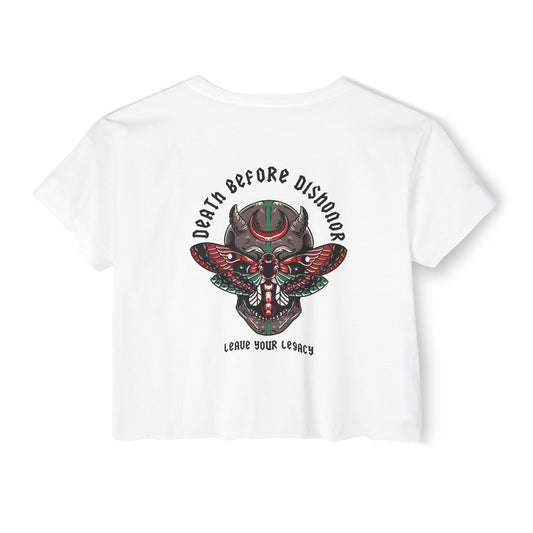 Women's 'Death Before Dishonor' Crop Top
