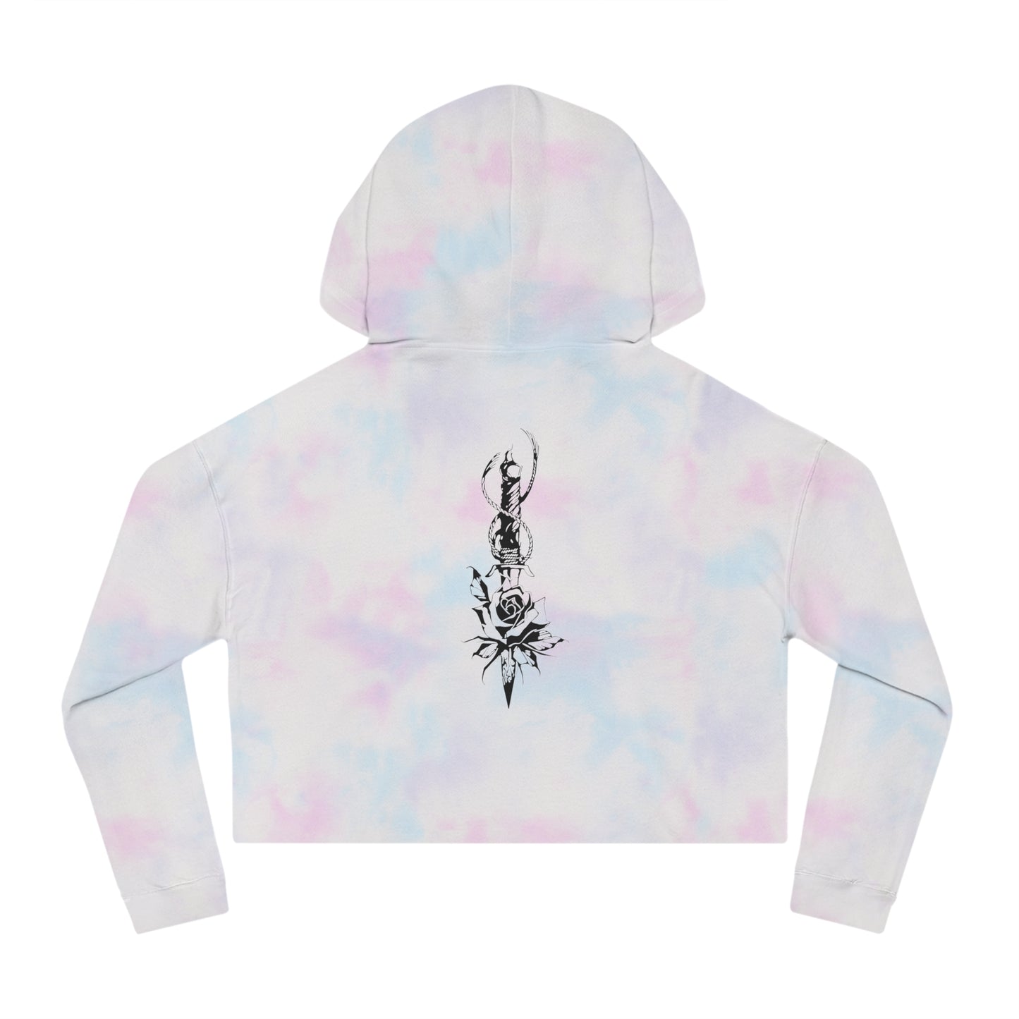 Women's 'Rose & Dagger' Cropped Hoodie