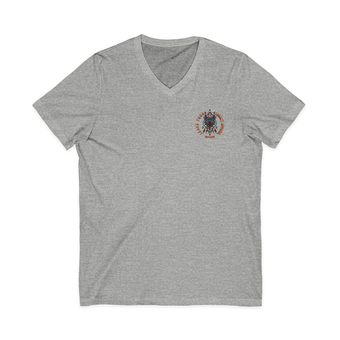 Men's 'Traditional Snake' V-Neck T-Shirt