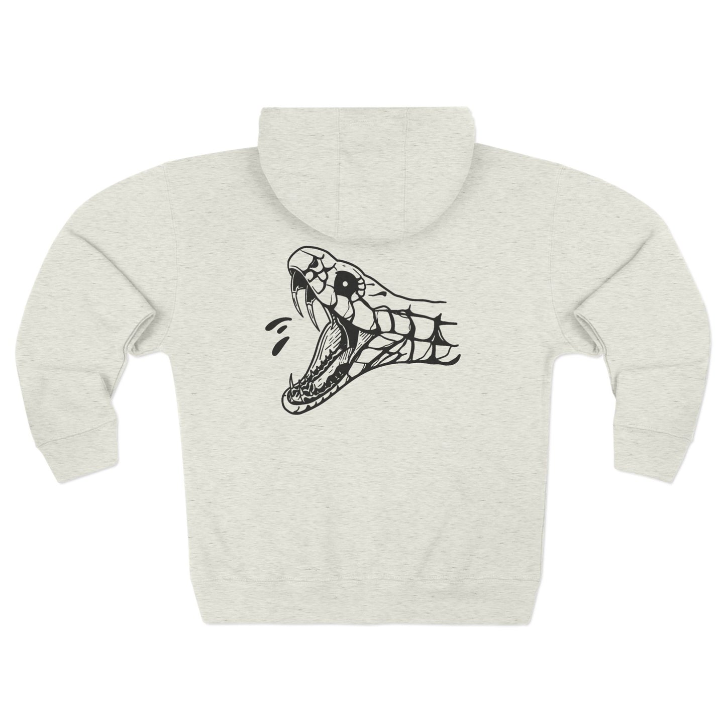 Unisex 'Snake Head' Zip Hoodie